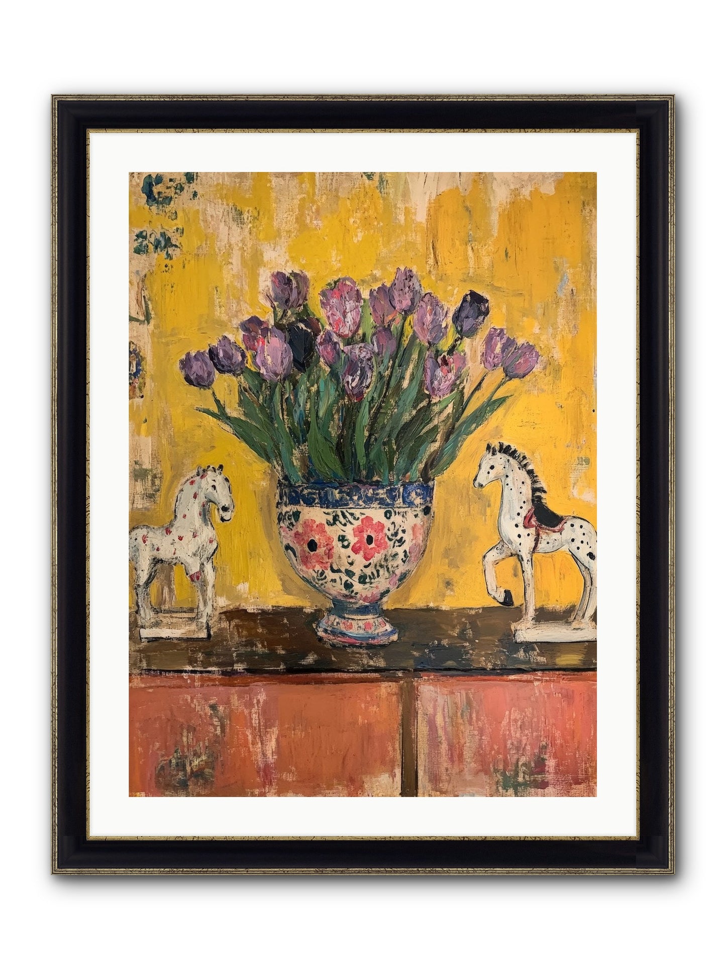 Ivy House Framed Print - Black & Gold 24x32