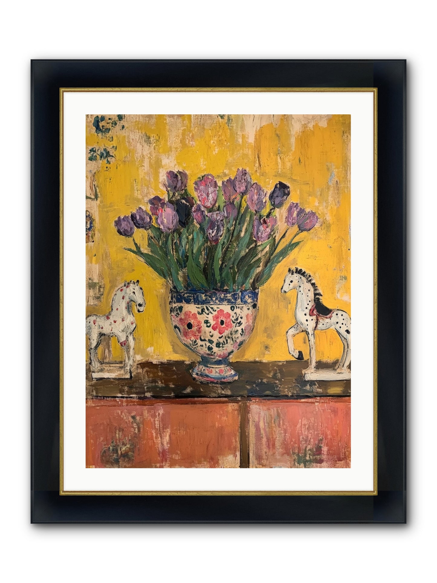 Ivy House Framed Print - Wide Black w/Gold 24x32