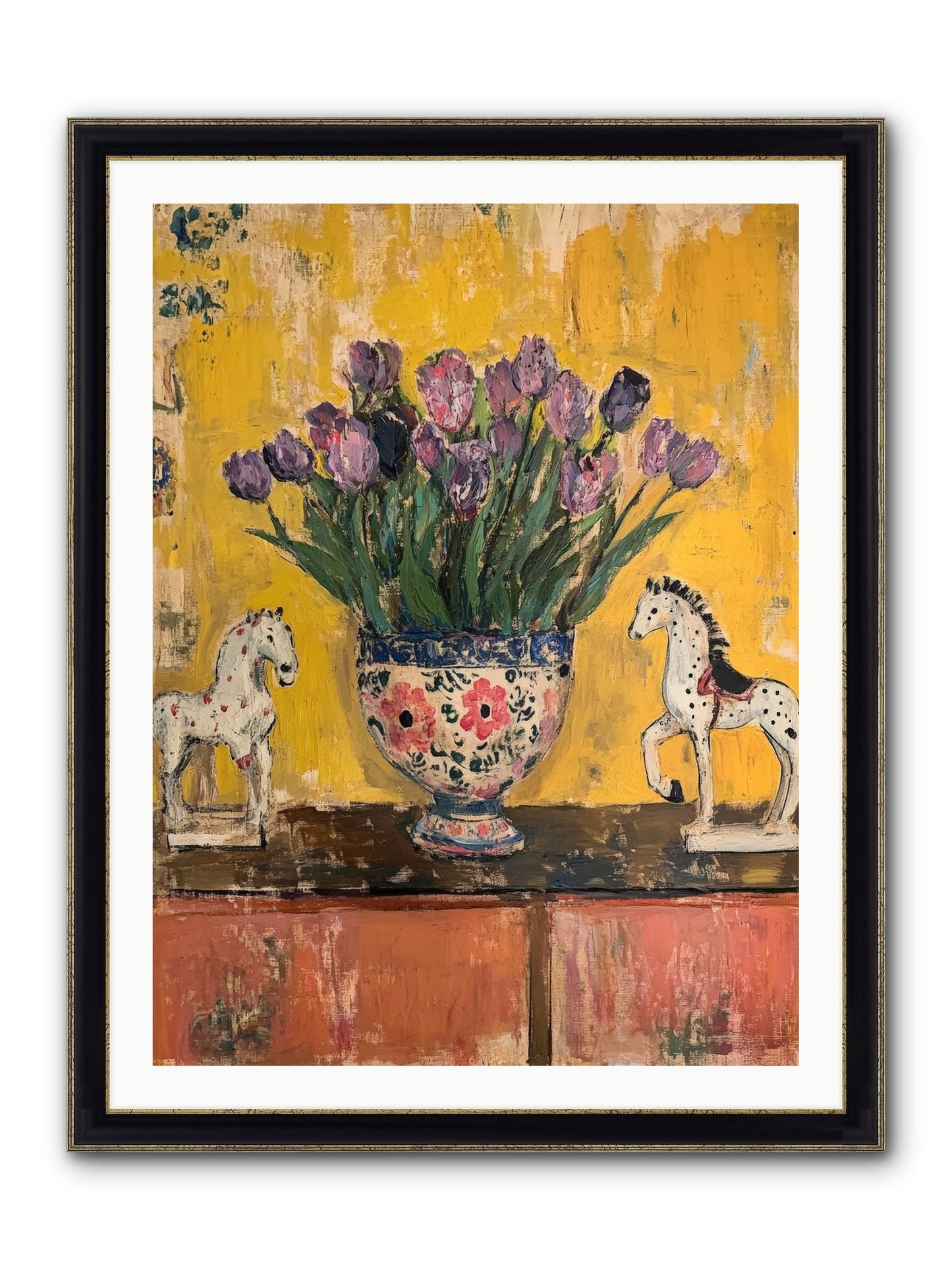 Ivy House Framed Print - Black & Gold 30x40