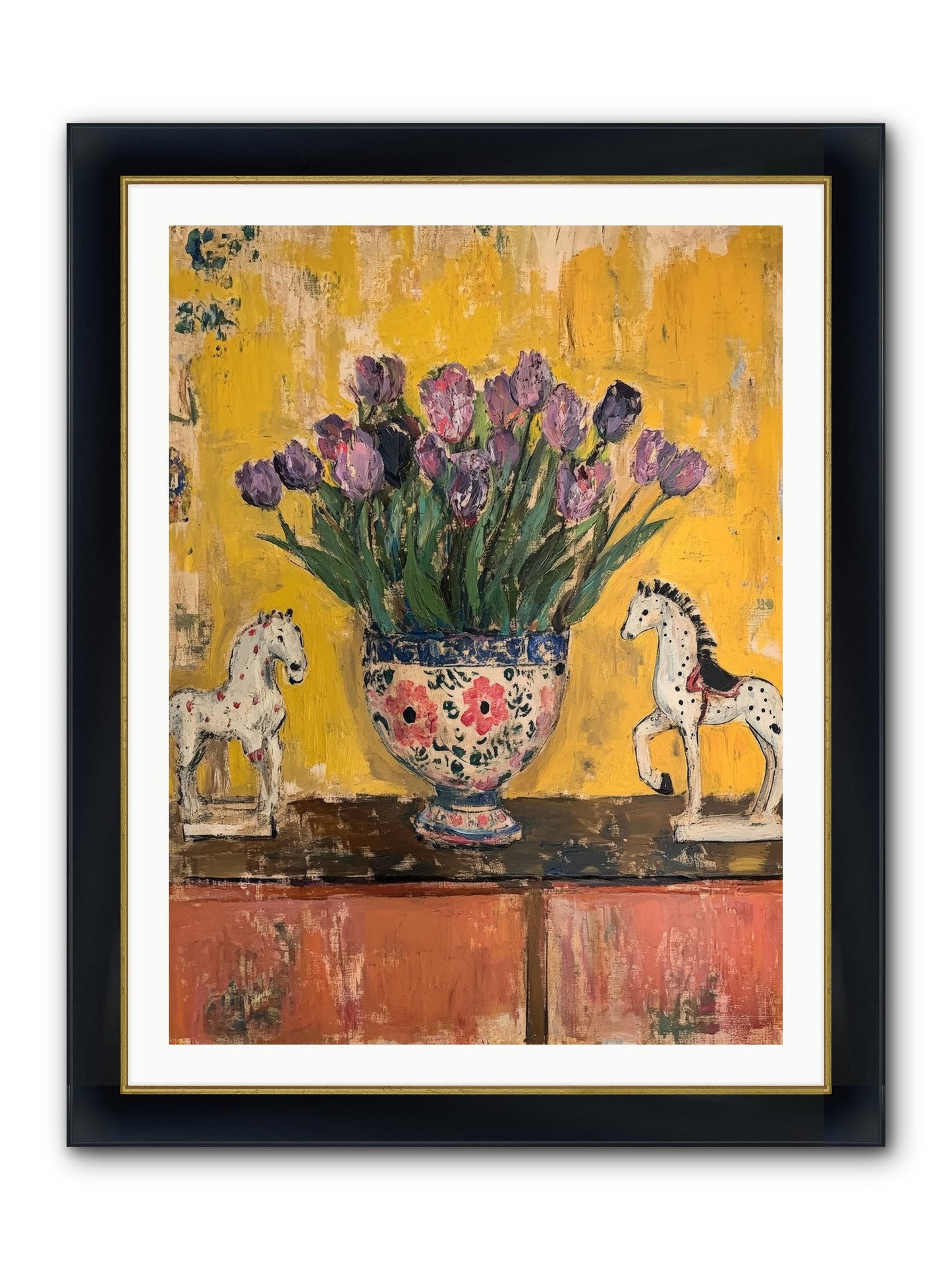 Ivy House Framed Print - Wide Black w/Gold 30x40