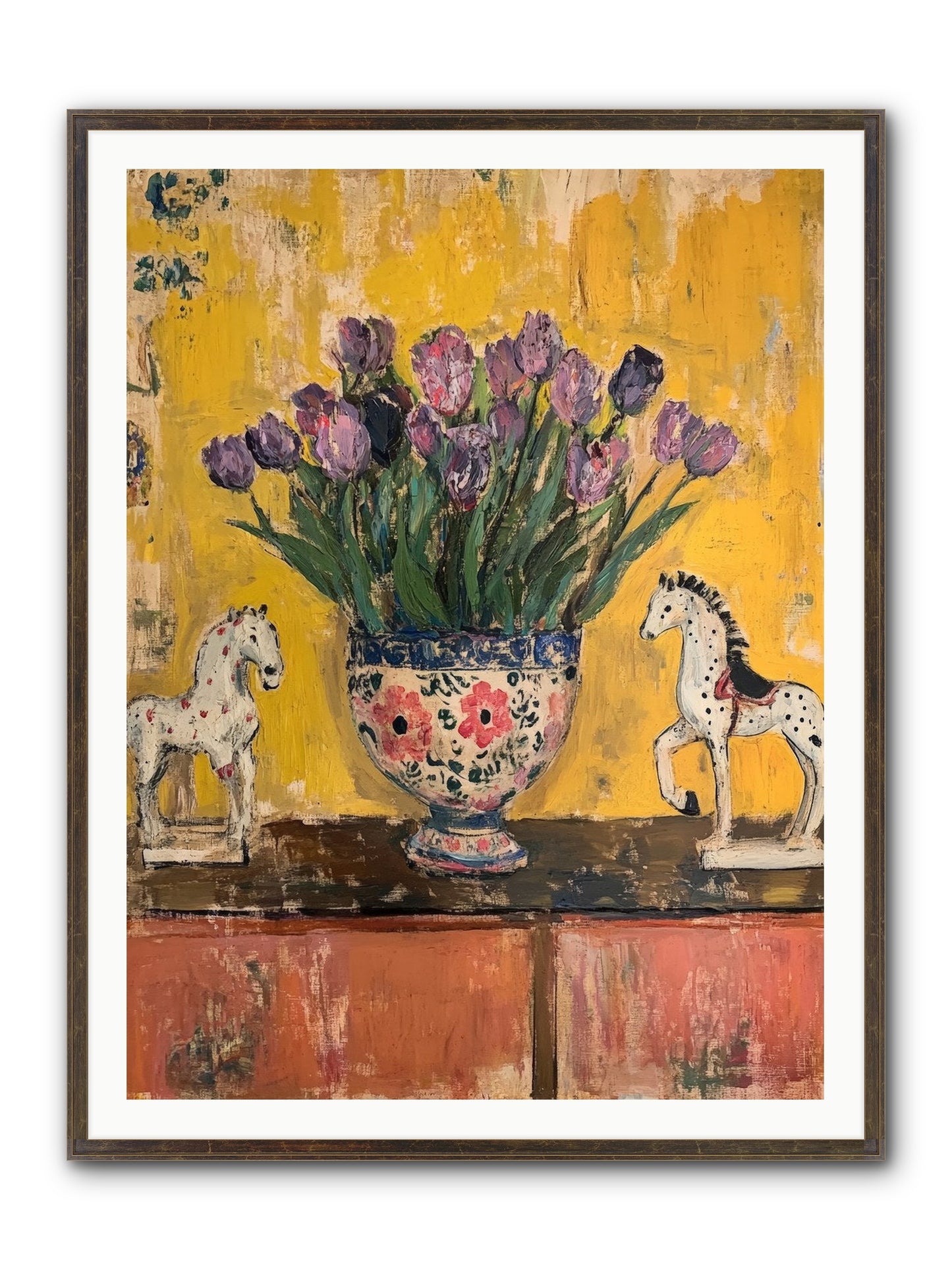 Ivy House Framed Print - Slimwoods Black/Gold 36x48