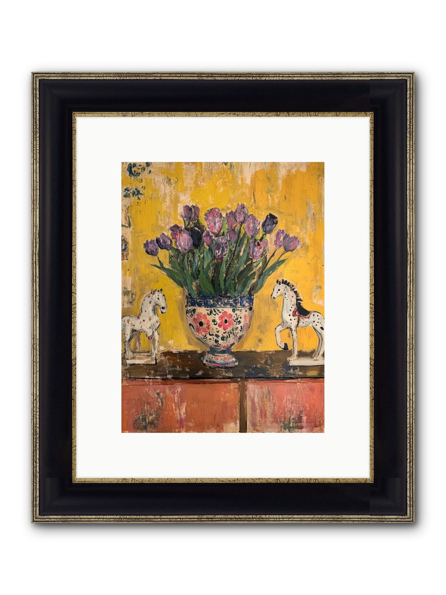 Ivy House Framed Print - Black & Gold 9x12