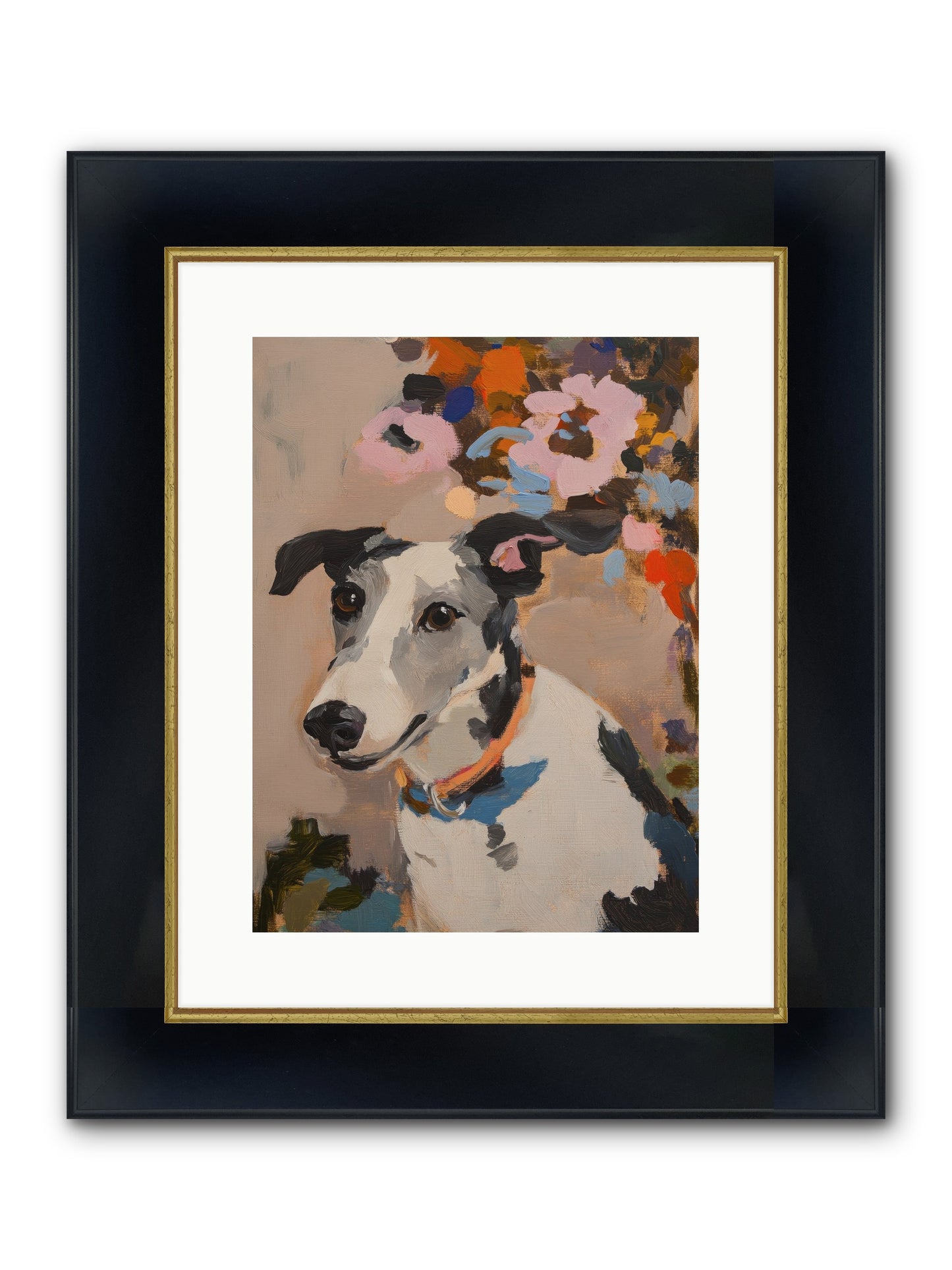 Ivy Rose Framed Print - Wide Black w/Gold 12x16