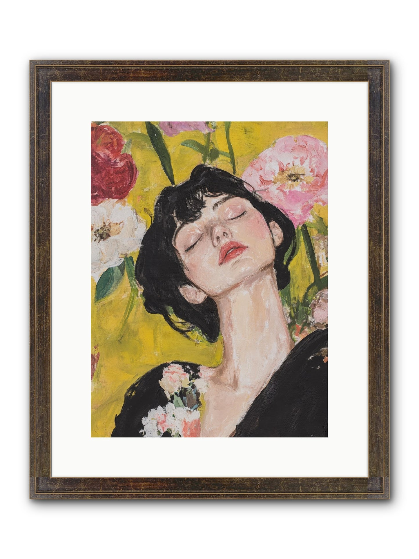 Ivy Wren Framed Print - Slimwoods Black/Gold 12x16
