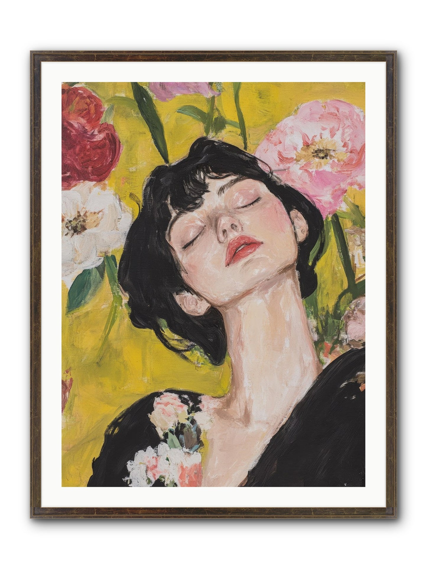 Ivy Wren Framed Print - Slimwoods Black/Gold 30x40