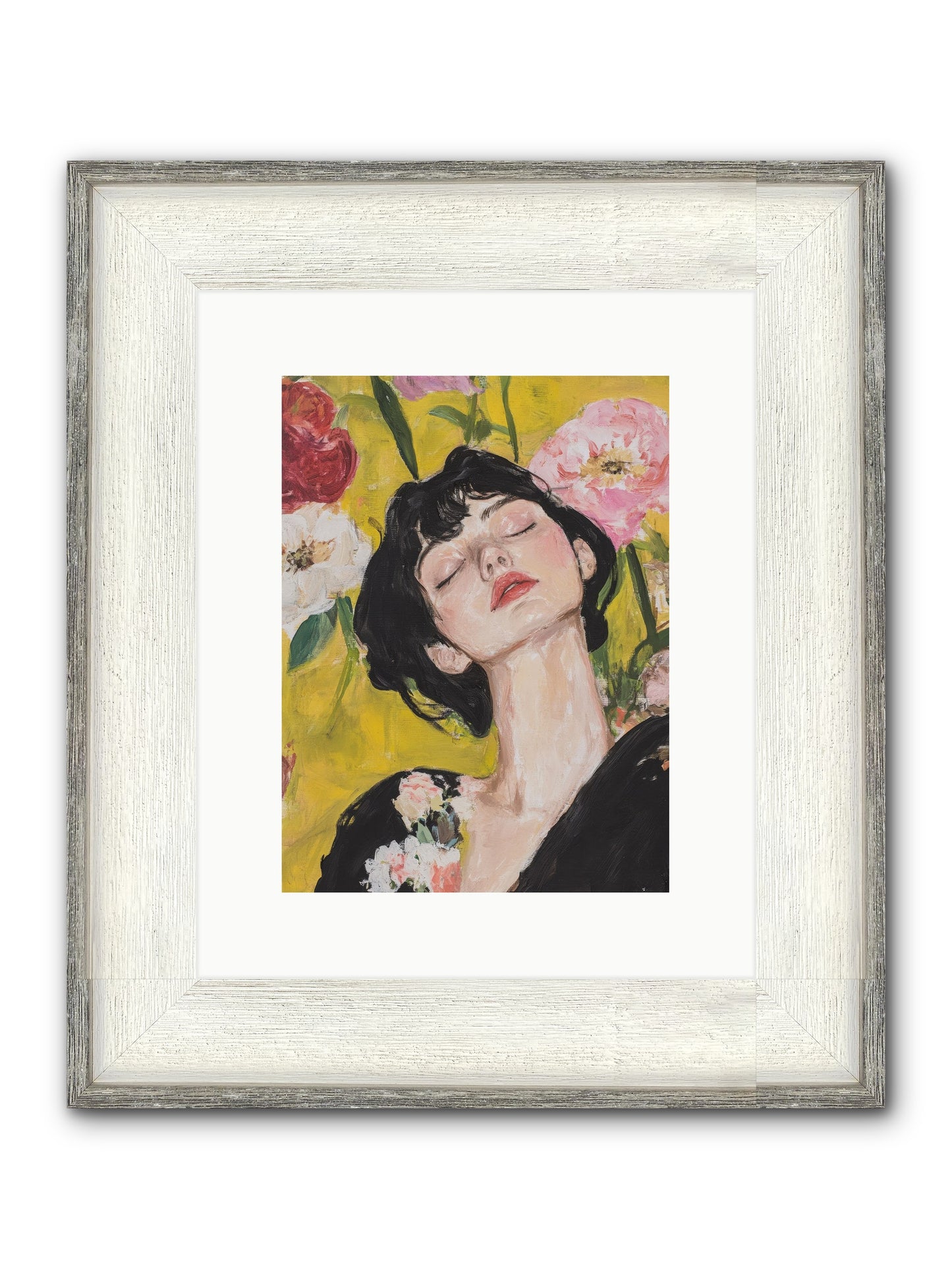 Ivy Wren Framed Print - Driftwood White 9x12