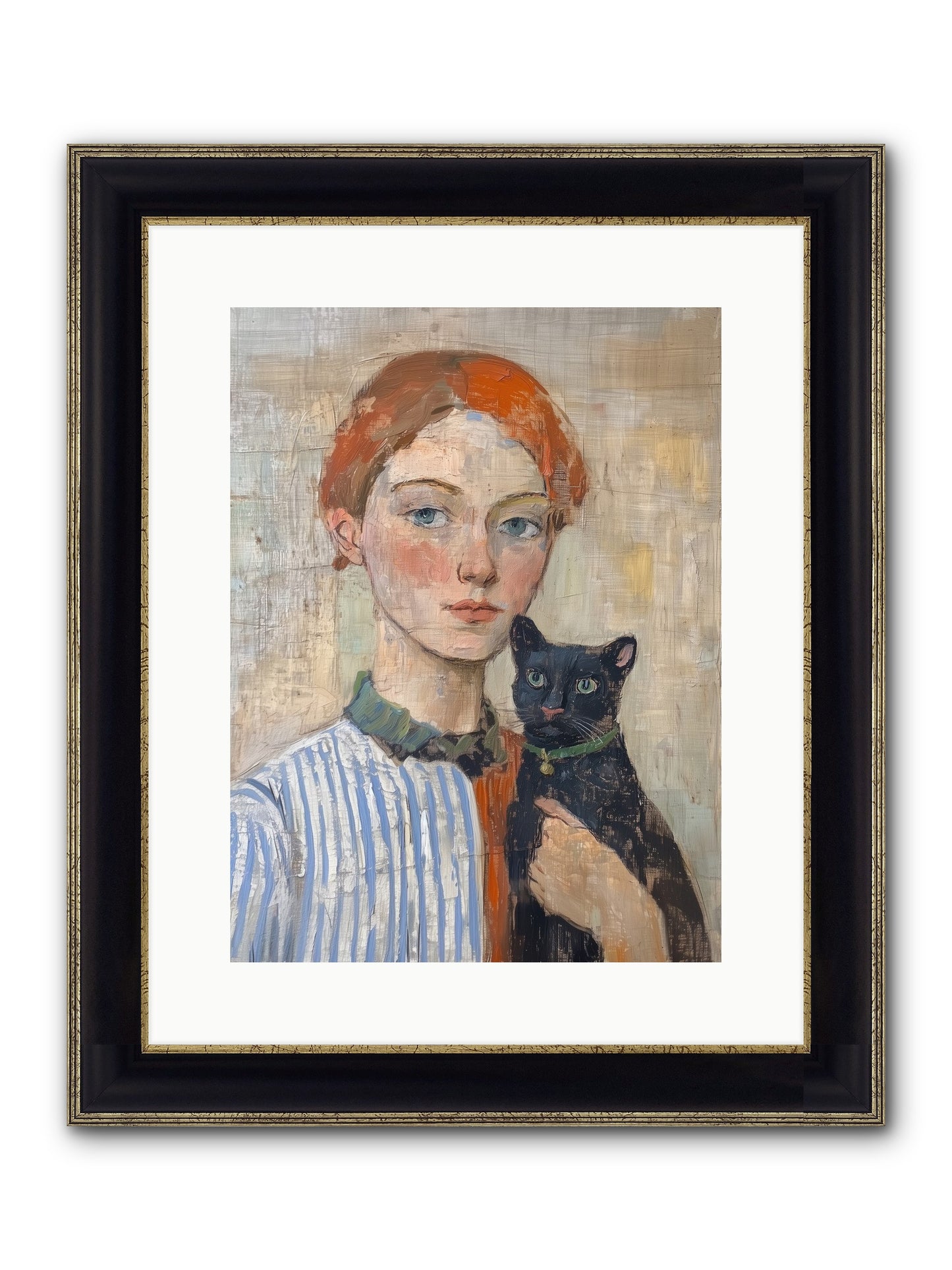 Jack And Joan Framed Print - Black & Gold 12x16