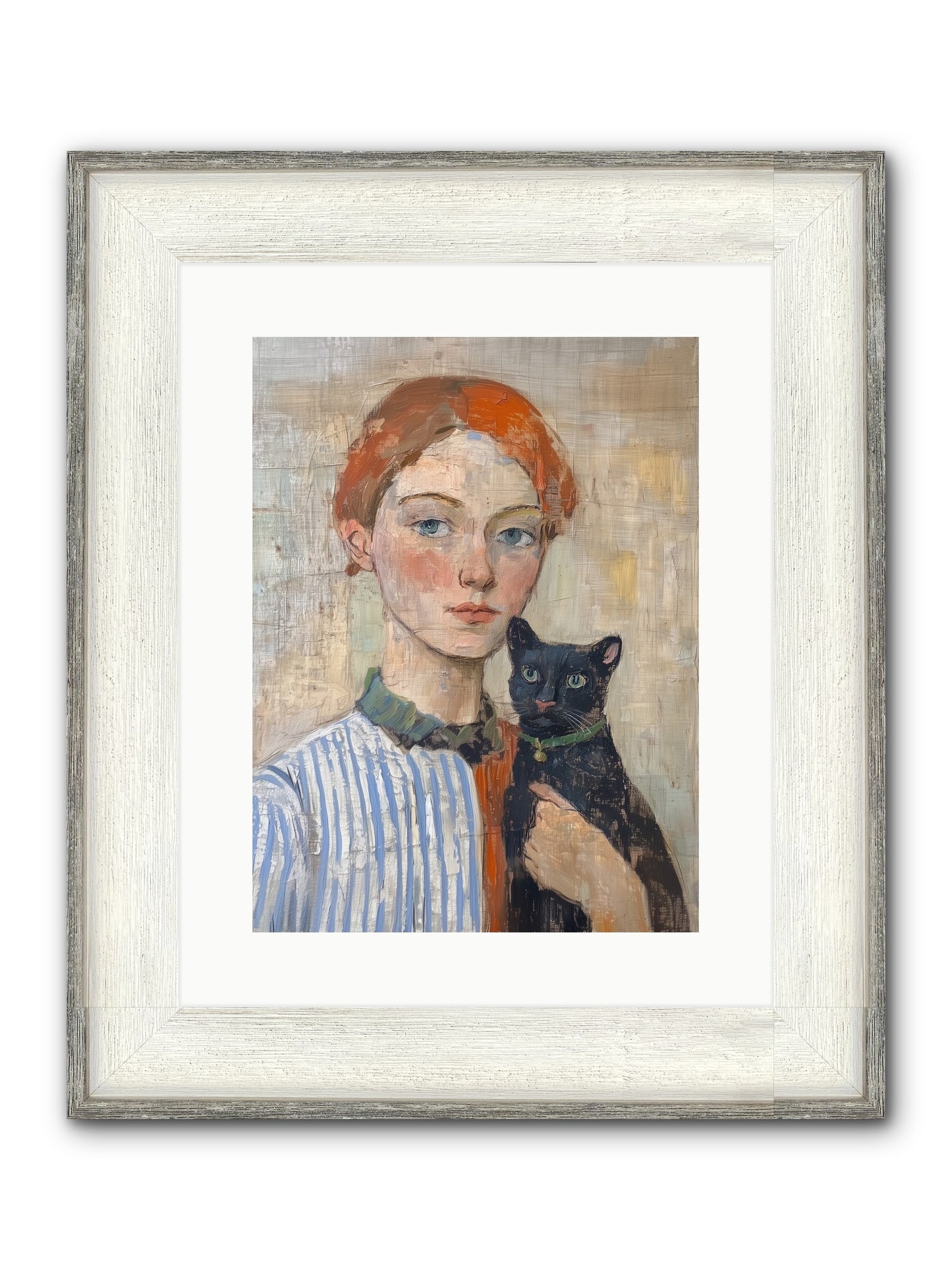 Jack And Joan Framed Print - Driftwood White 12x16