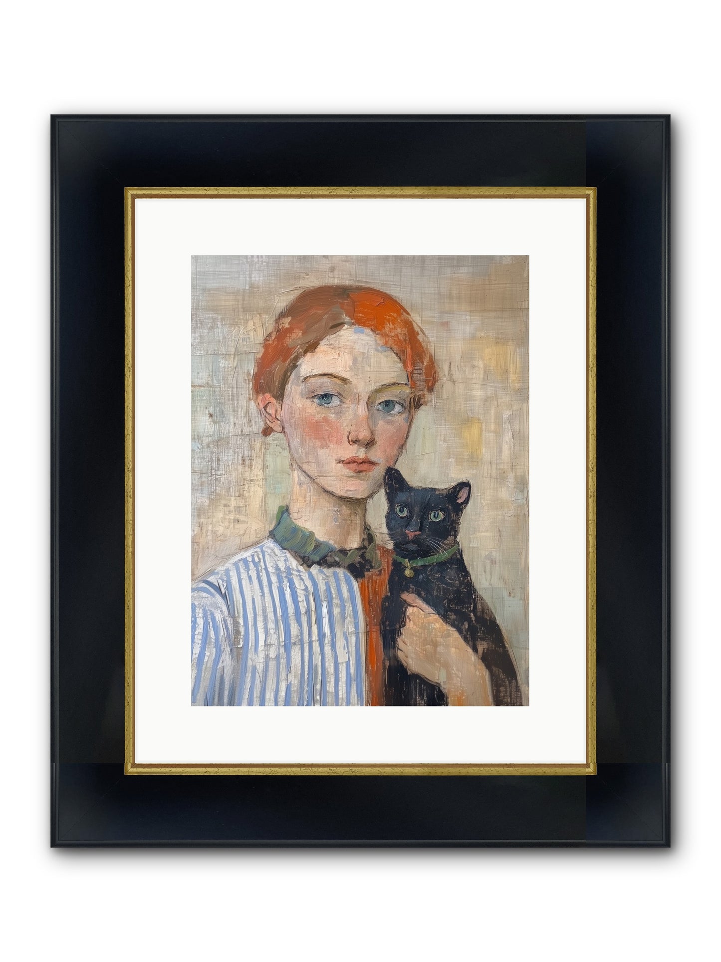 Jack And Joan Framed Print - Wide Black w/Gold 12x16