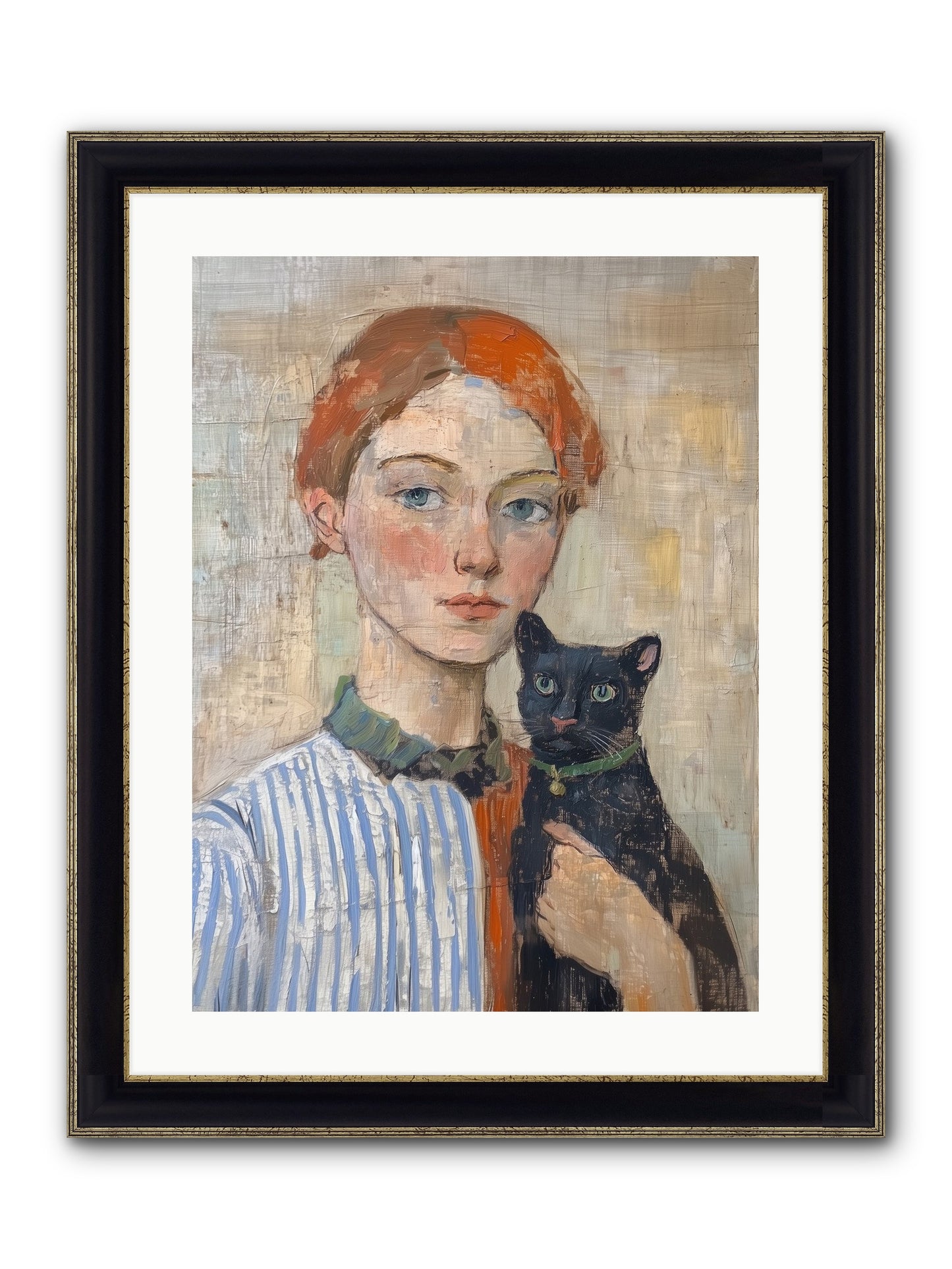 Jack And Joan Framed Print - Black & Gold 18x24
