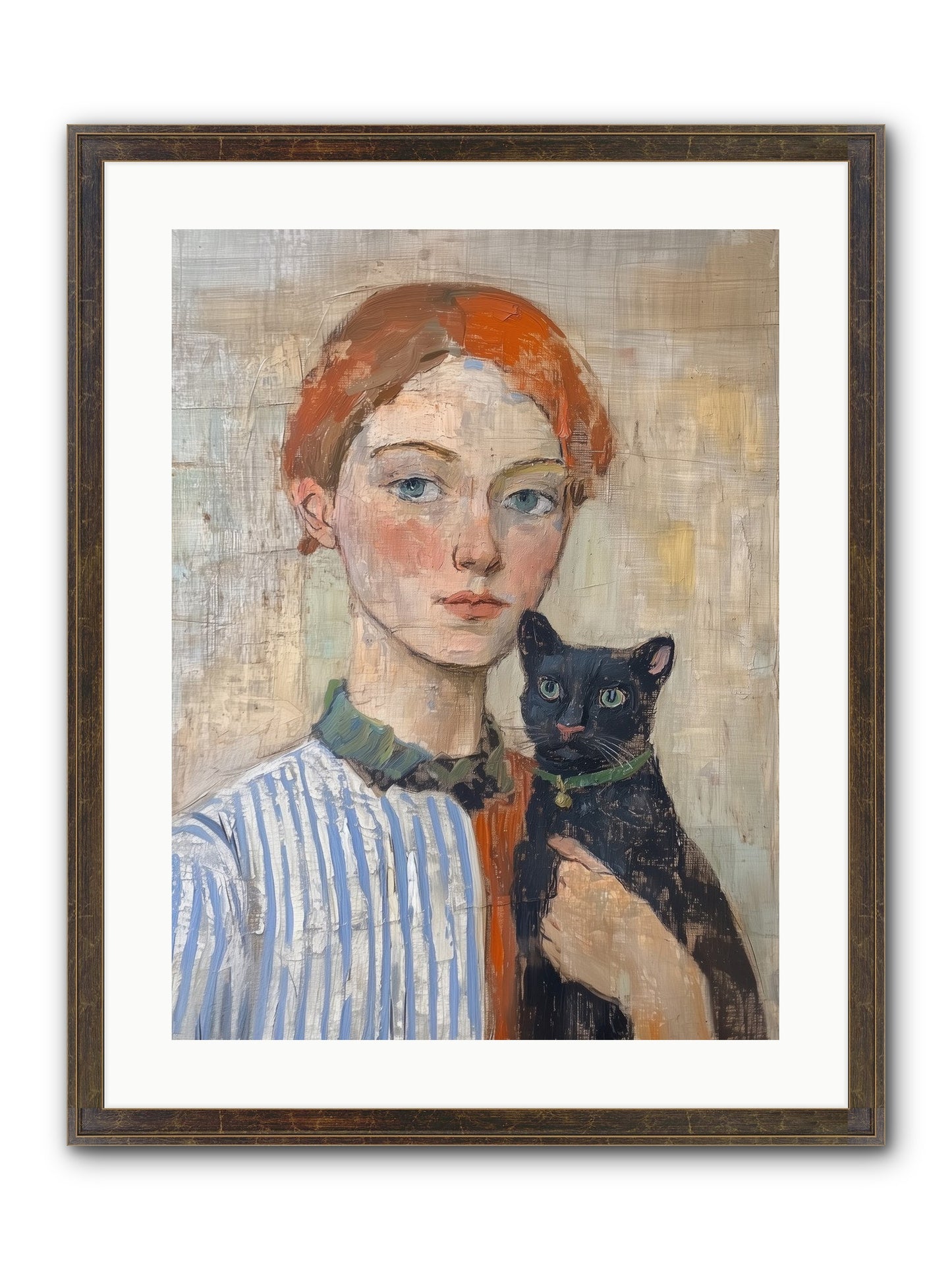 Jack And Joan Framed Print - Slimwoods Black/Gold 18x24