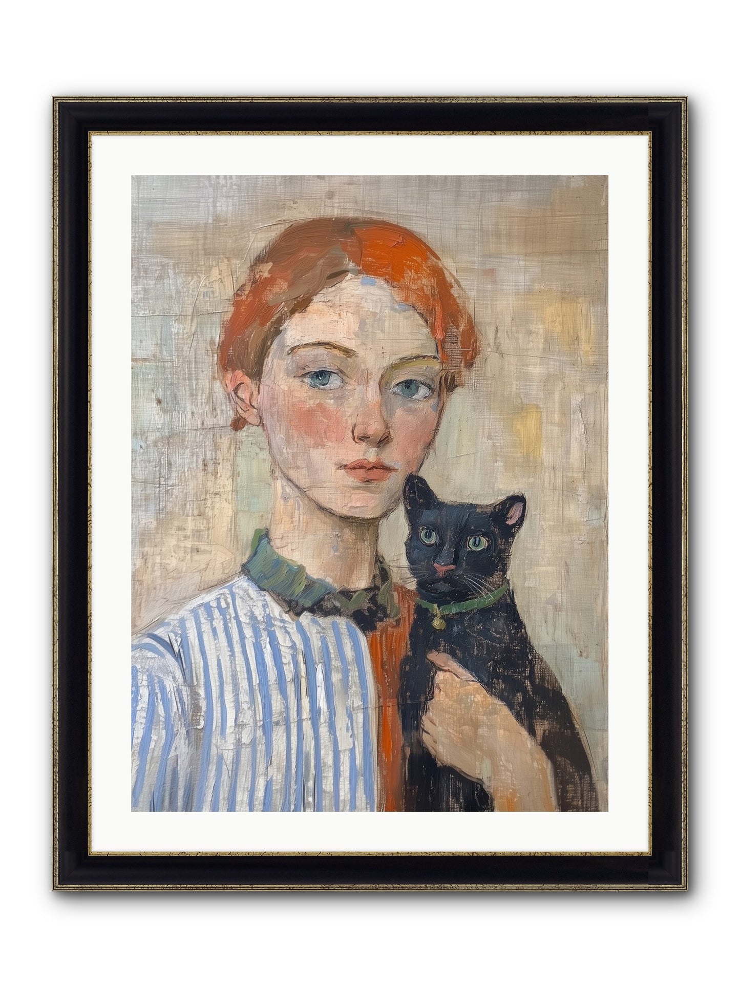Jack And Joan Framed Print - Black & Gold 24x32