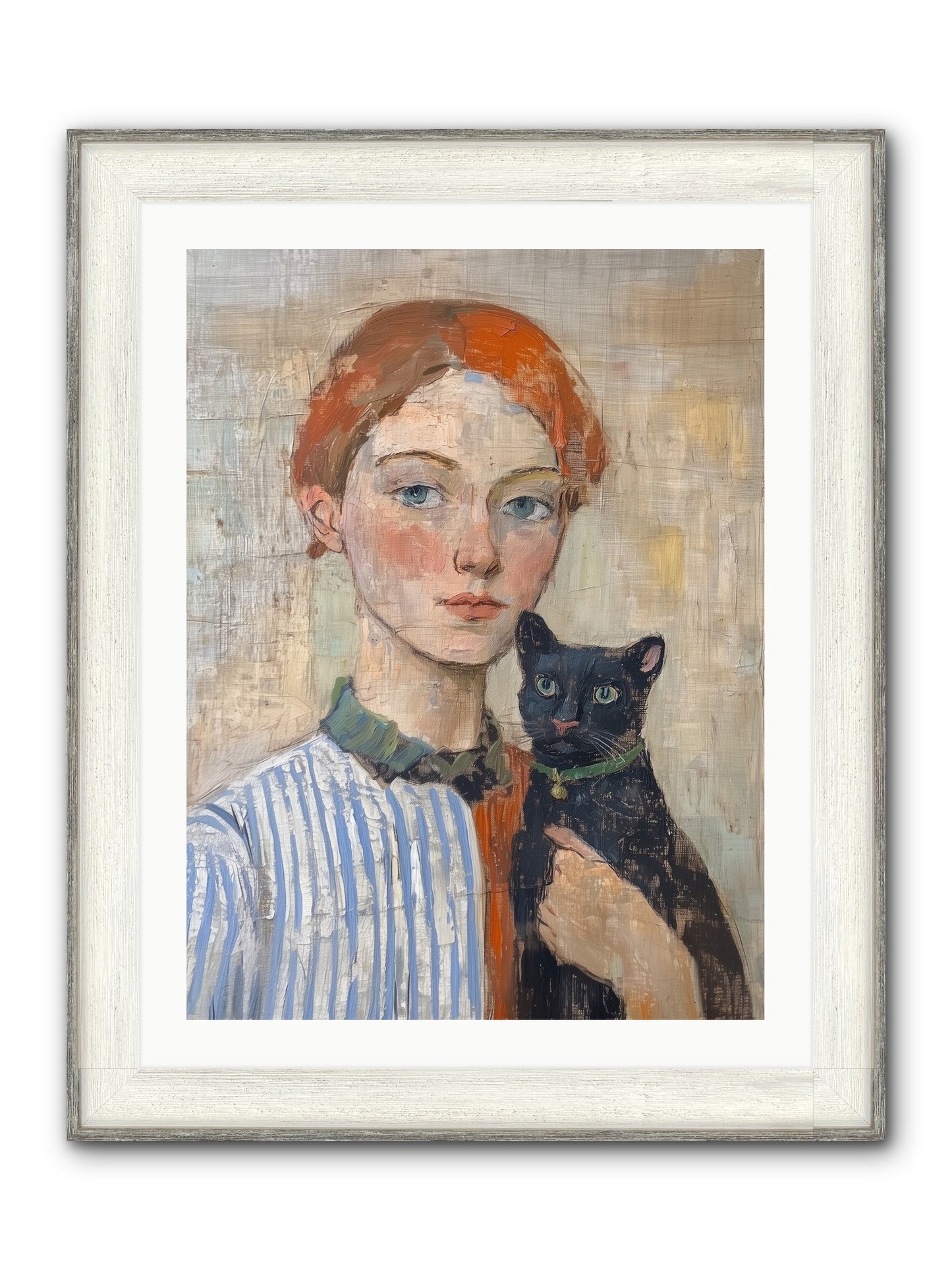 Jack And Joan Framed Print - Driftwood White 24x32