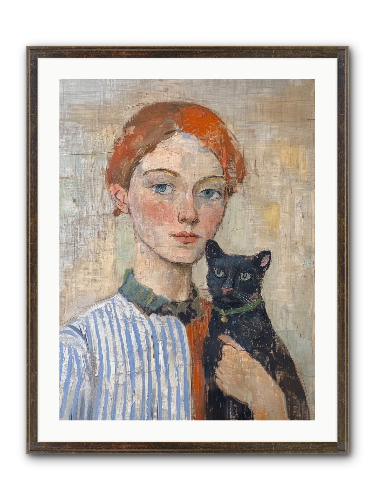 Jack And Joan Framed Print - Slimwoods Black/Gold 24x32