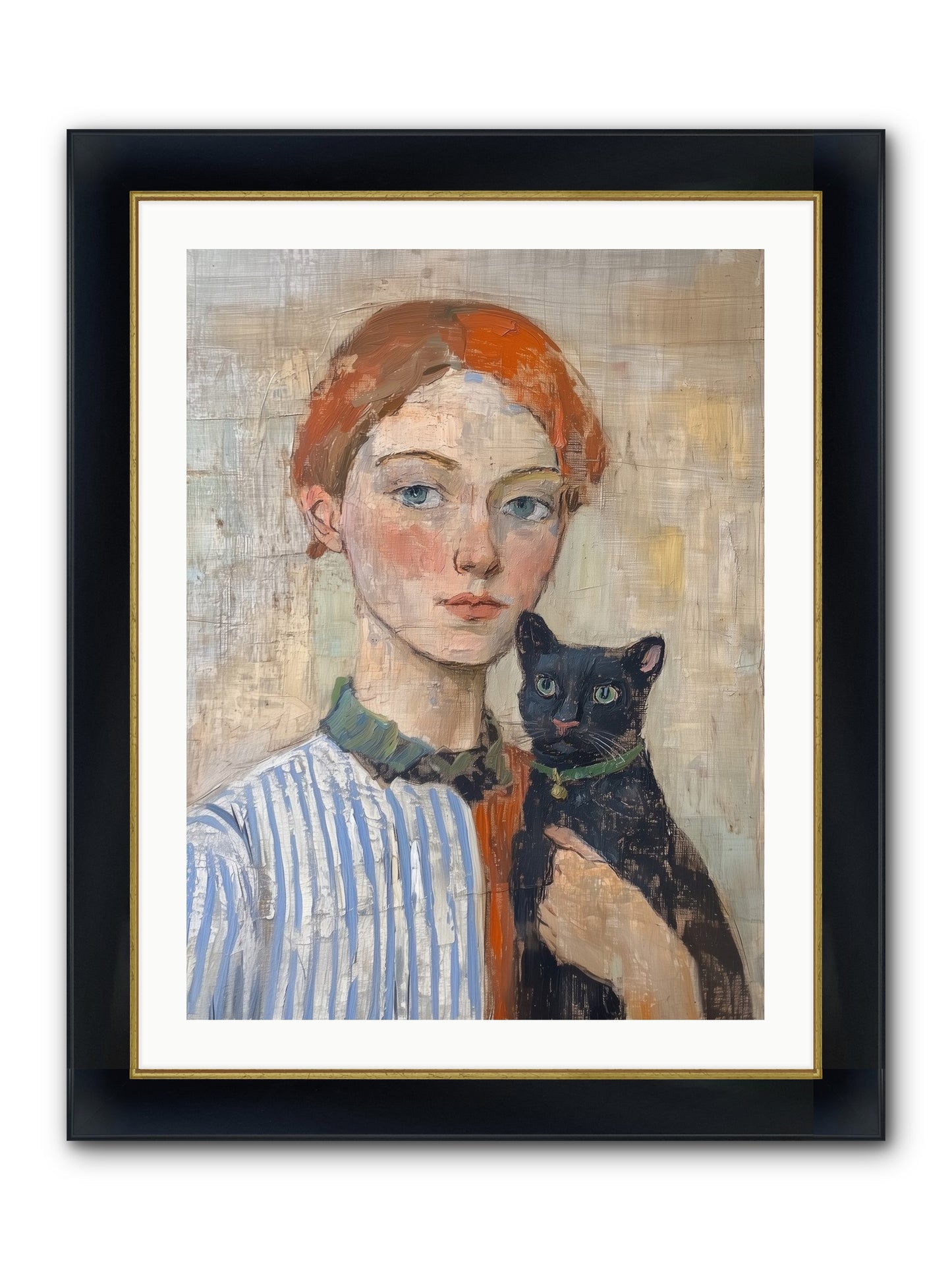 Jack And Joan Framed Print - Wide Black w/Gold 24x32