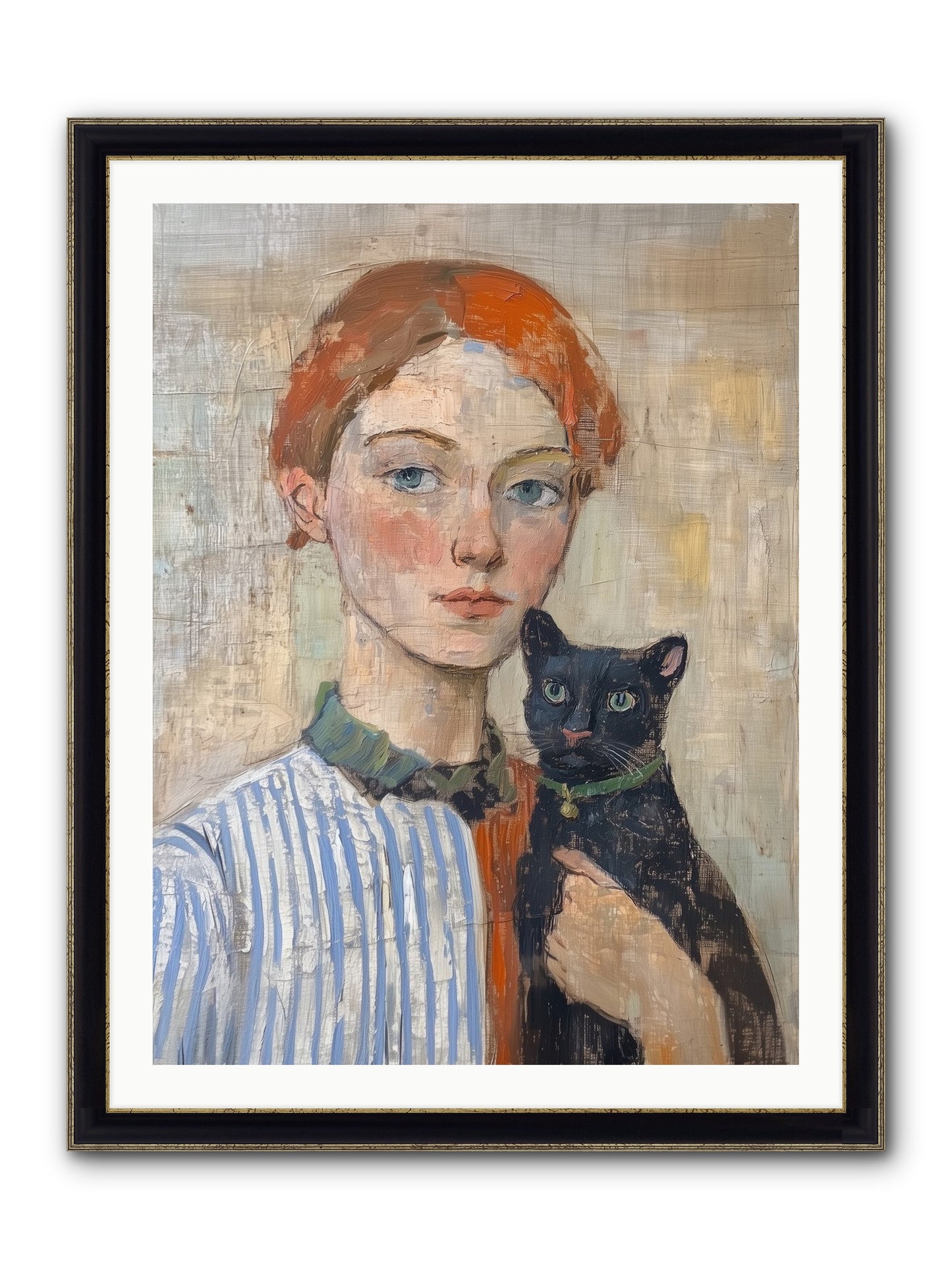 Jack And Joan Framed Print - Black & Gold 30x40