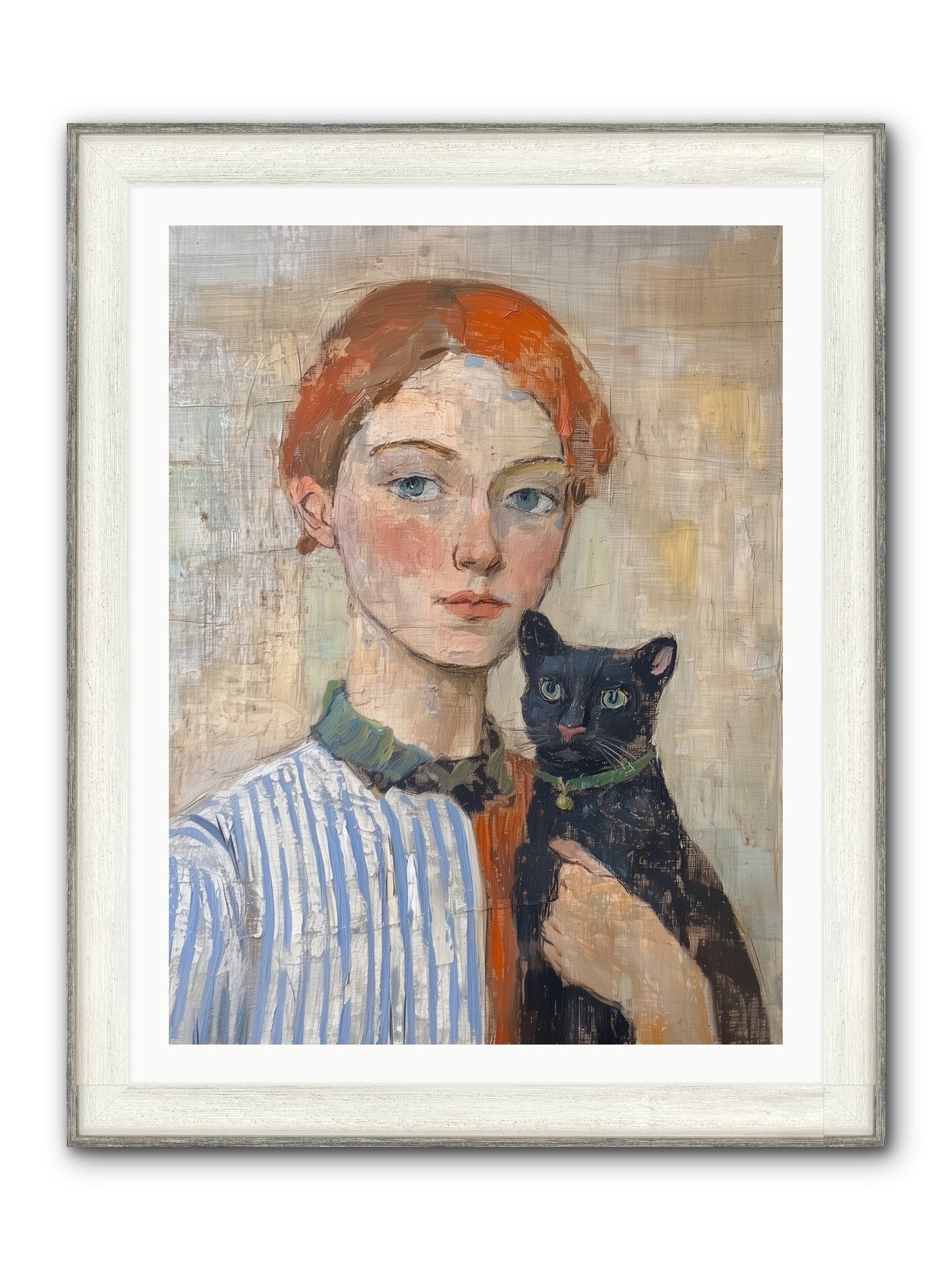Jack And Joan Framed Print - Driftwood White 30x40