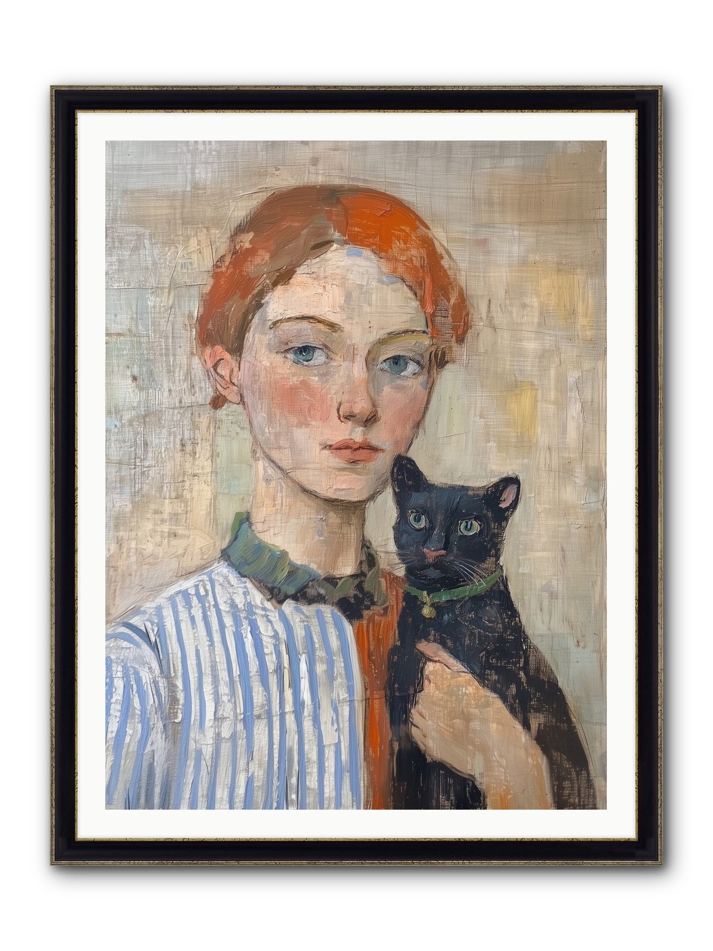 Jack And Joan Framed Print - Black & Gold 36x48