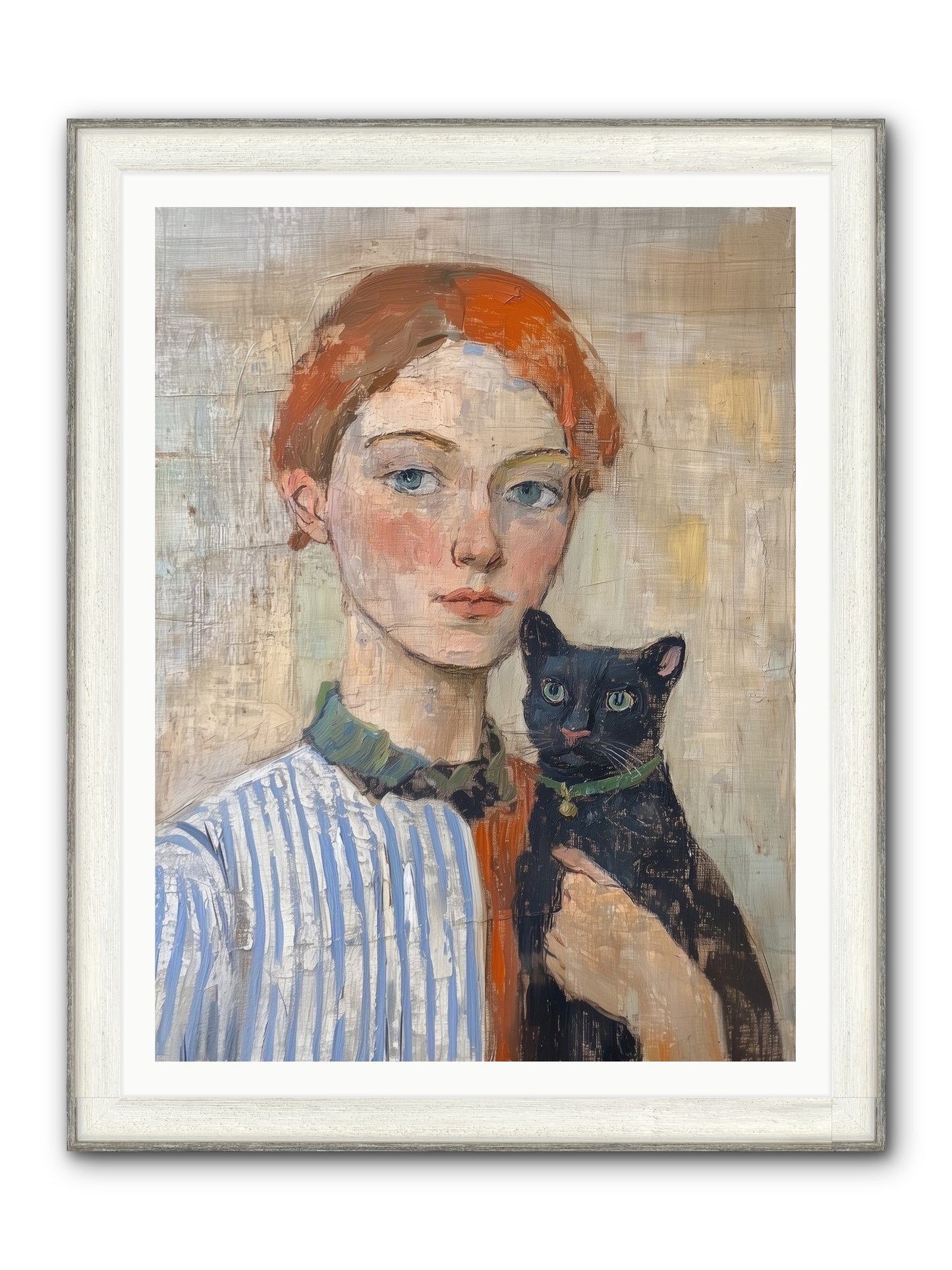 Jack And Joan Framed Print - Driftwood White 36x48