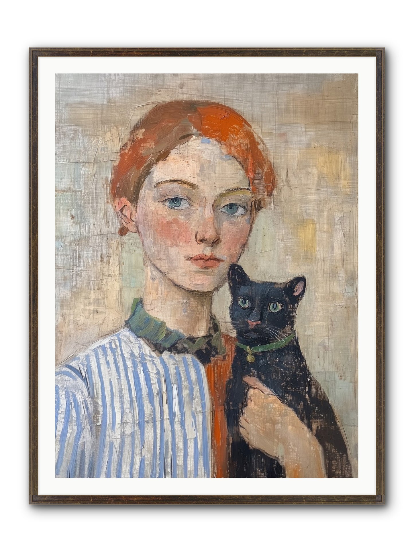 Jack And Joan Framed Print - Slimwoods Black/Gold 36x48