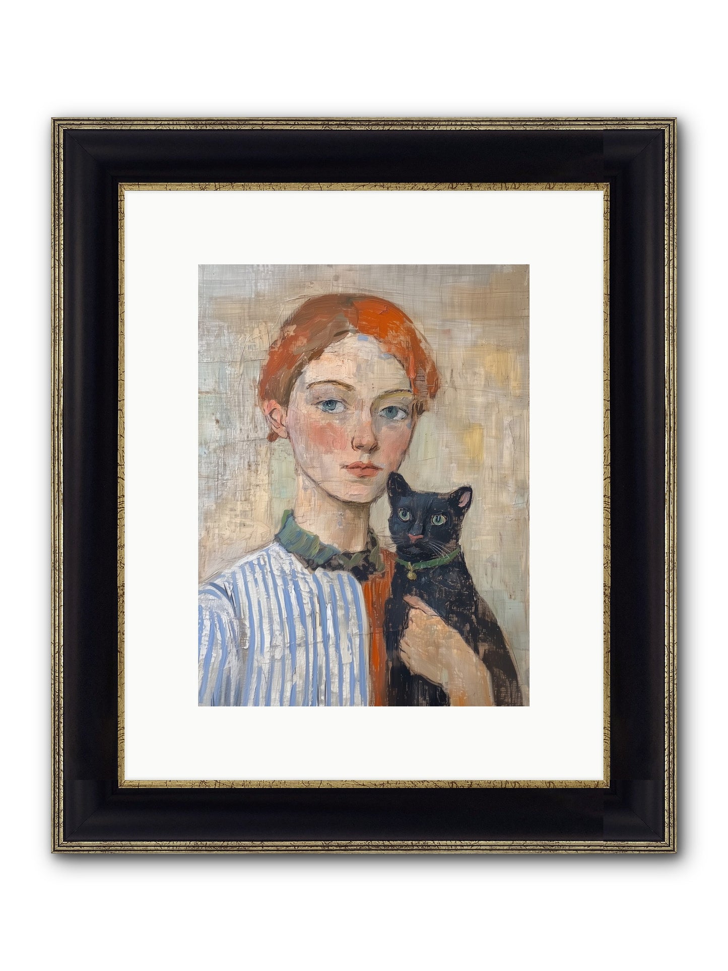 Jack And Joan Framed Print - Black & Gold 9x12