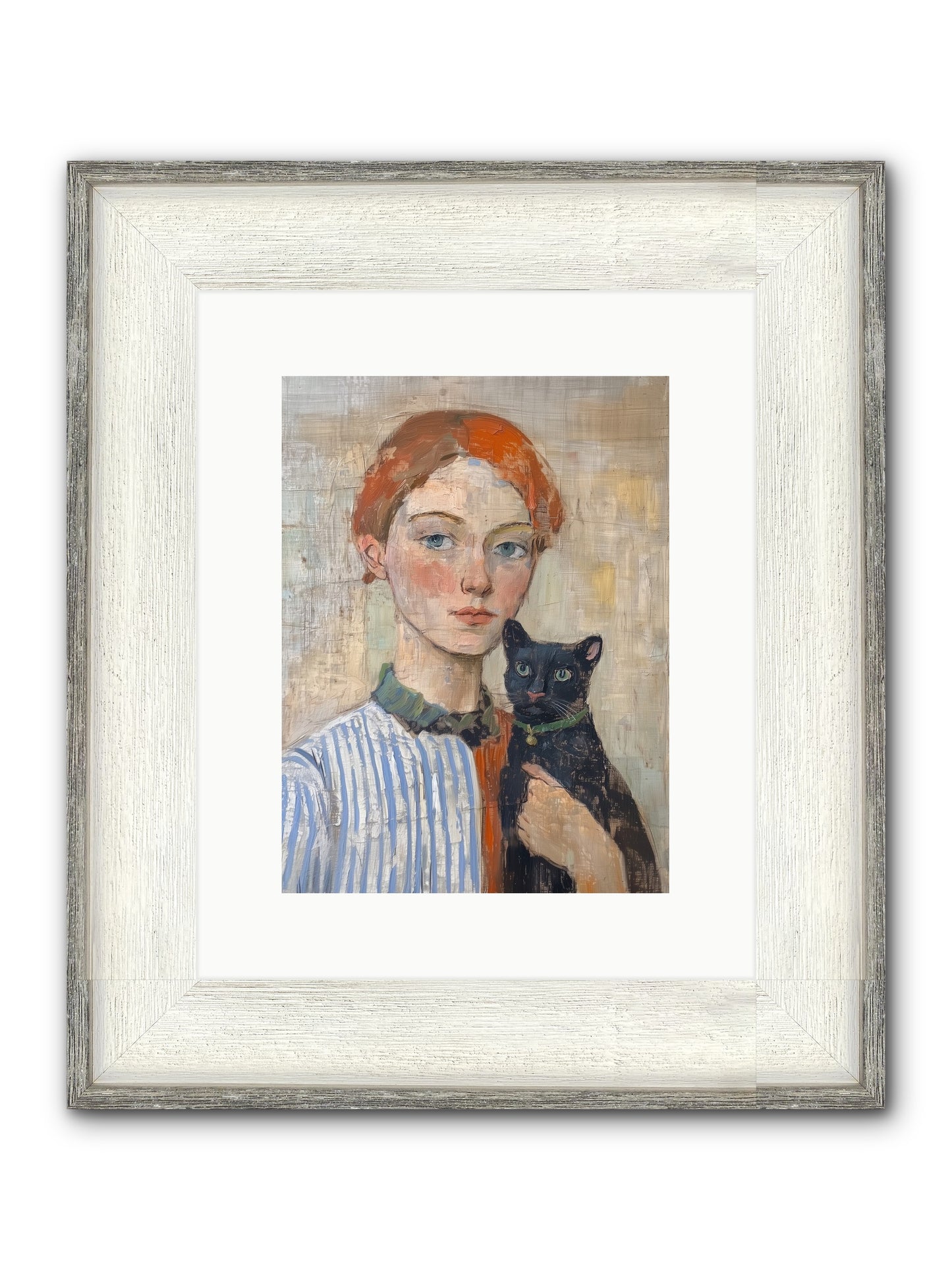 Jack And Joan Framed Print - Driftwood White 9x12
