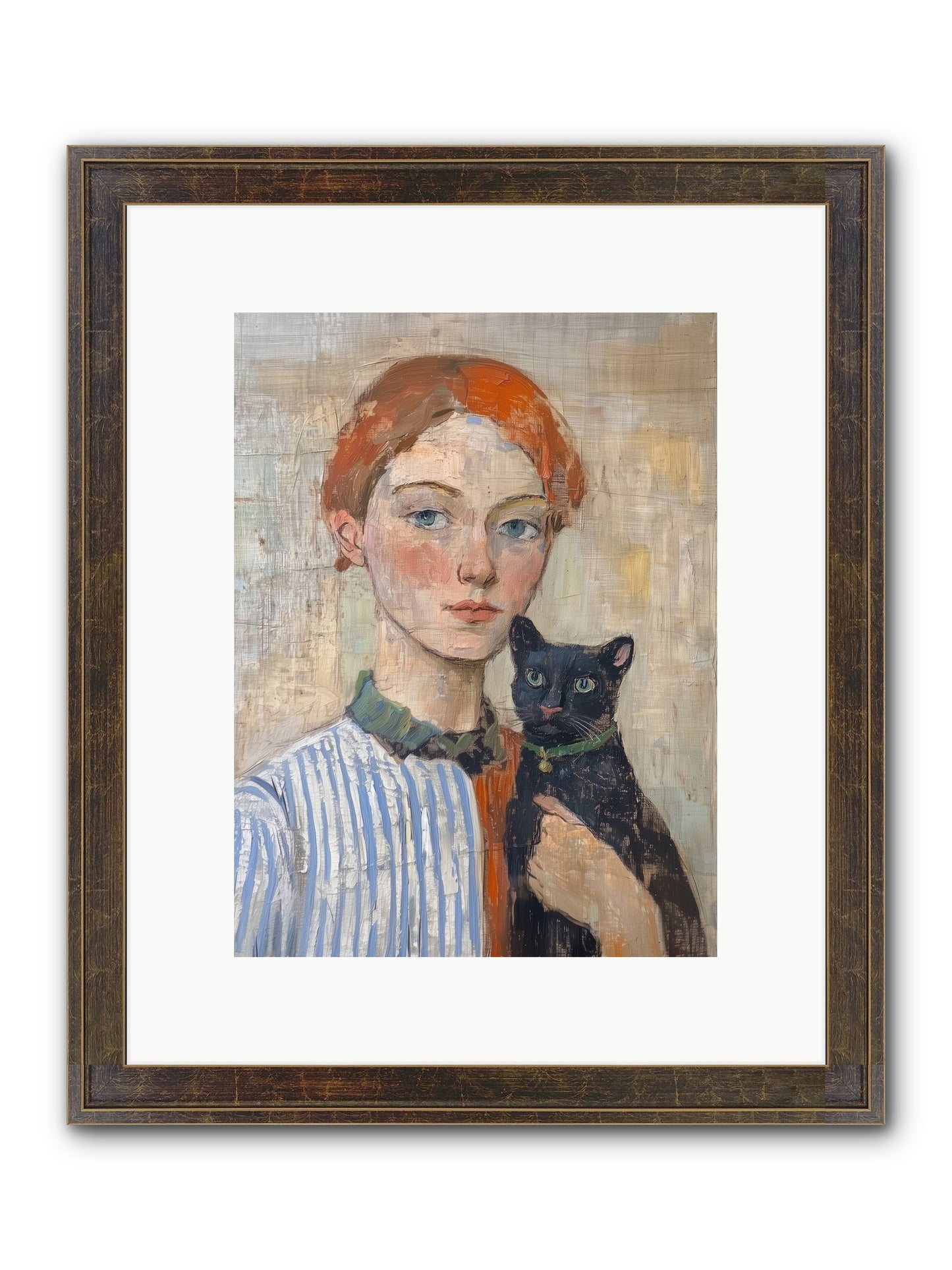 Jack And Joan Framed Print - Slimwoods Black/Gold 9x12