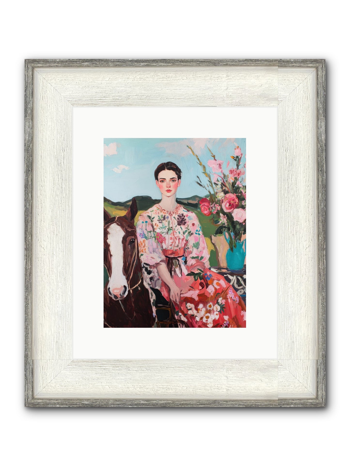 Jackrabbit Run Framed Print - Driftwood White 9x12