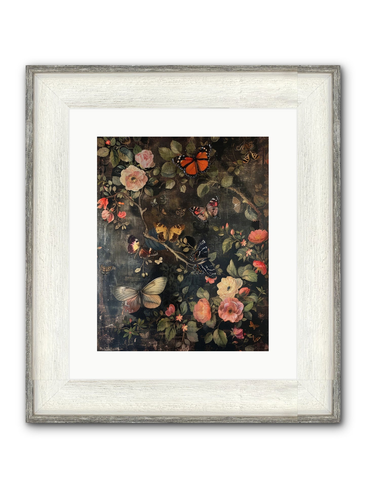 Jardin D'Automne Framed Print - Driftwood White 12x15
