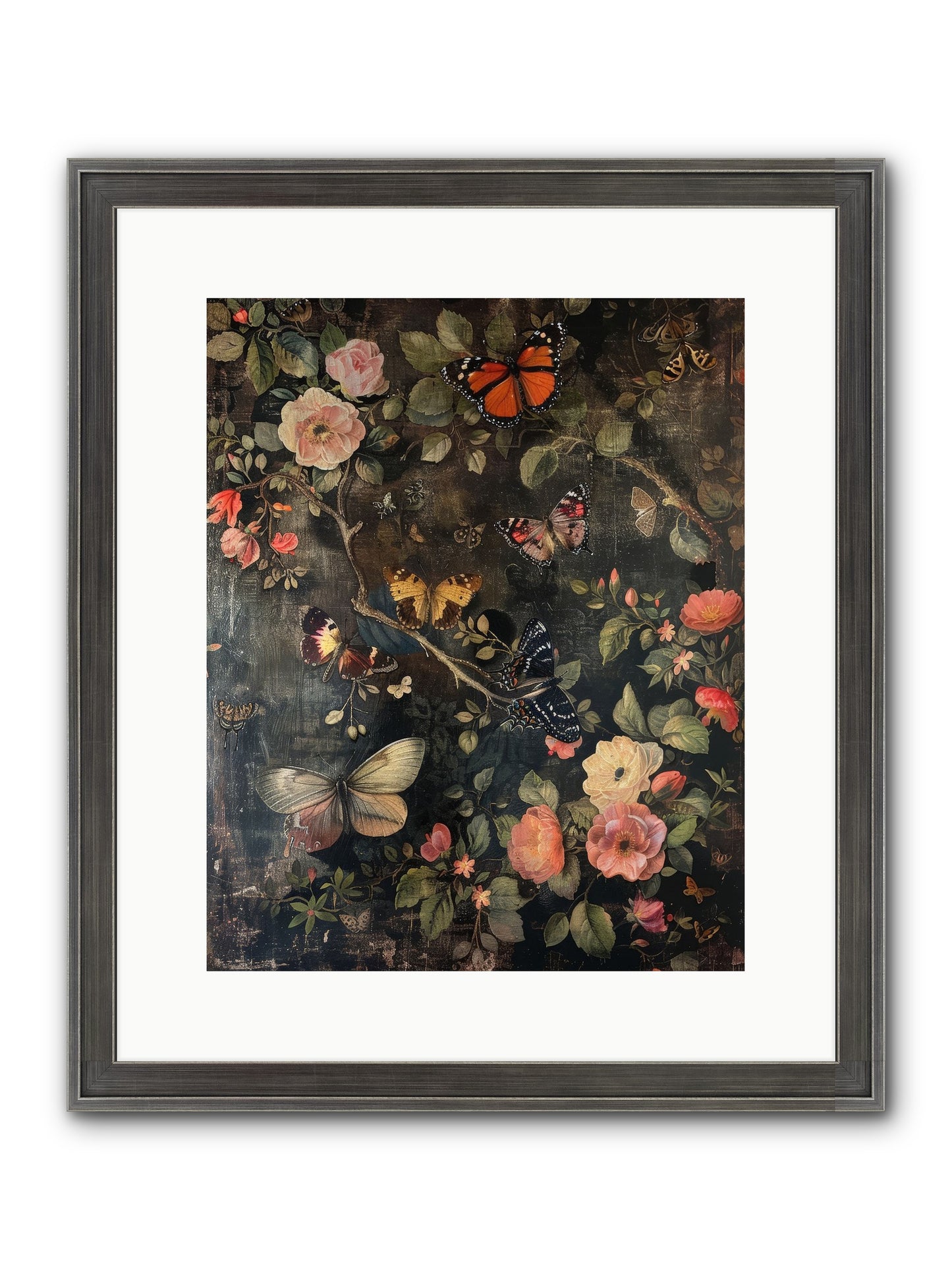 Jardin D'Automne Framed Print - Slimwoods Black/Silver 12x15