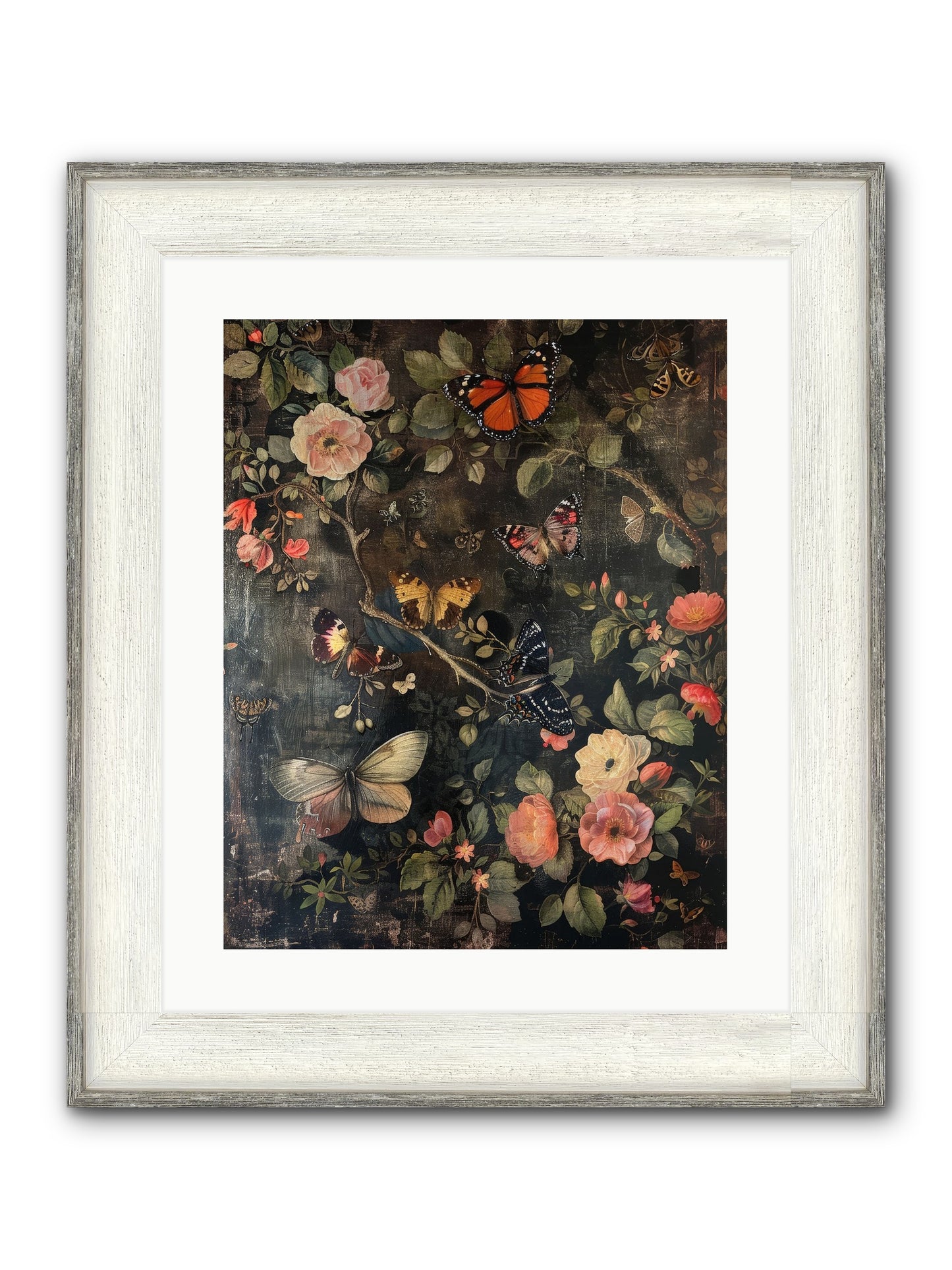 Jardin D'Automne Framed Print - Driftwood White 16x20