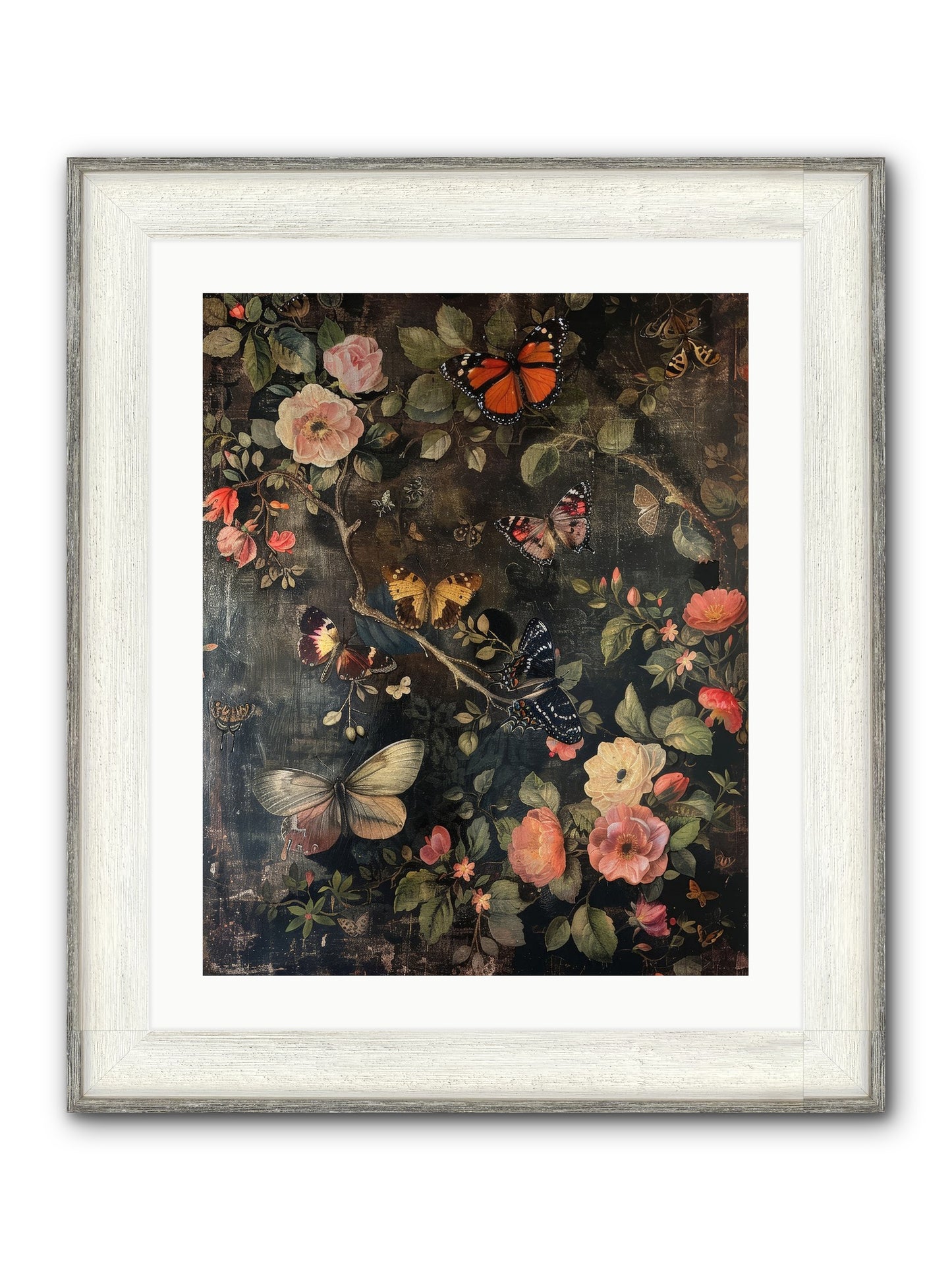Jardin D'Automne Framed Print - Driftwood White 20x25