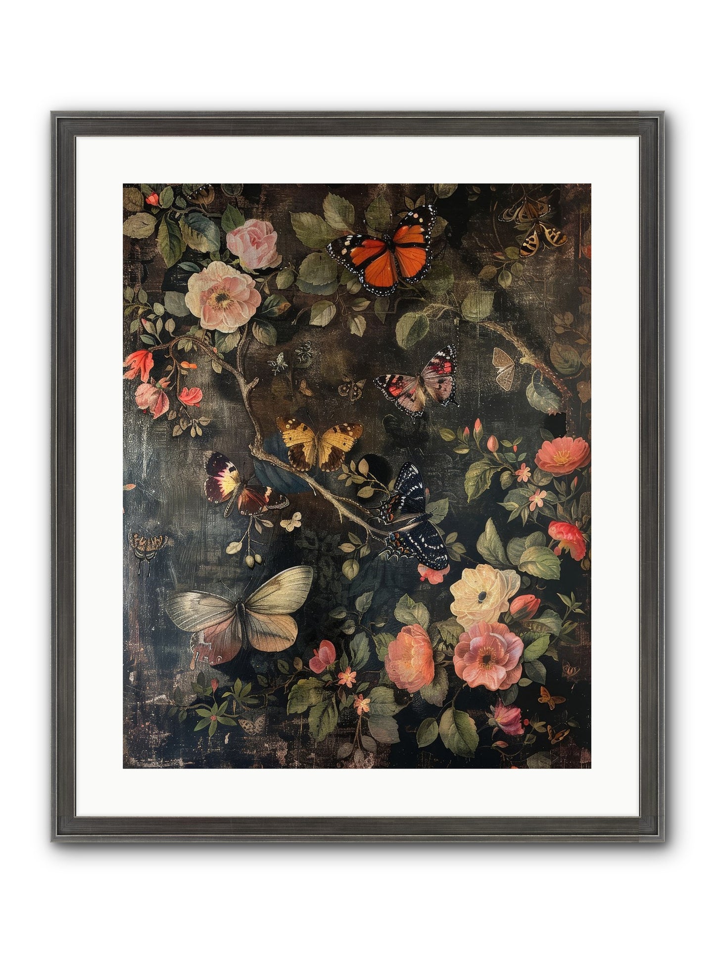 Jardin D'Automne Framed Print - Slimwoods Black/Silver 20x25