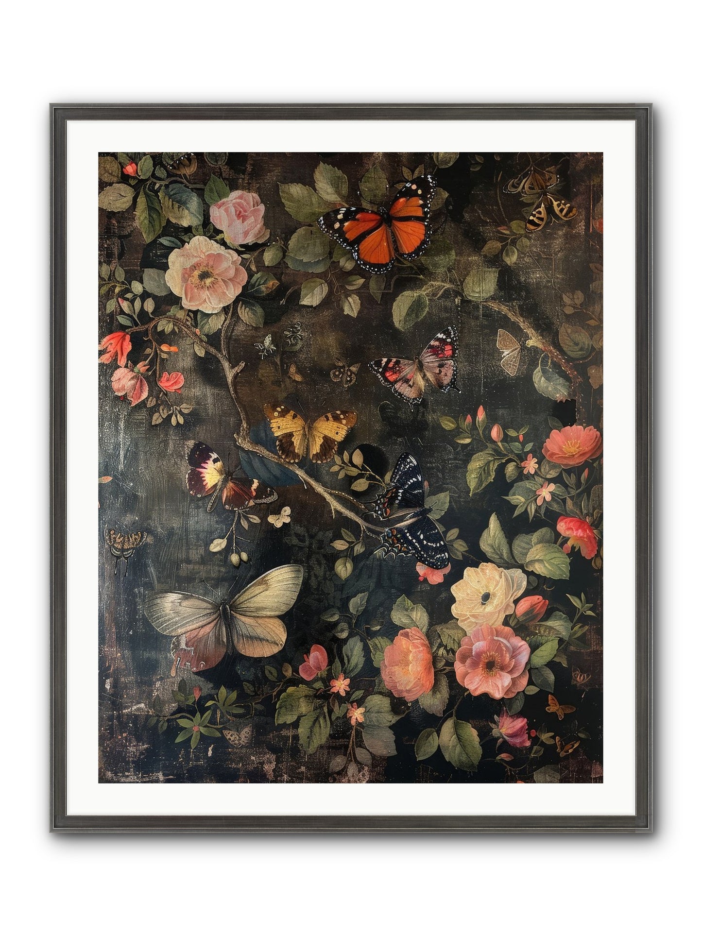 Jardin D'Automne Framed Print - Slimwoods Black/Silver 32x40