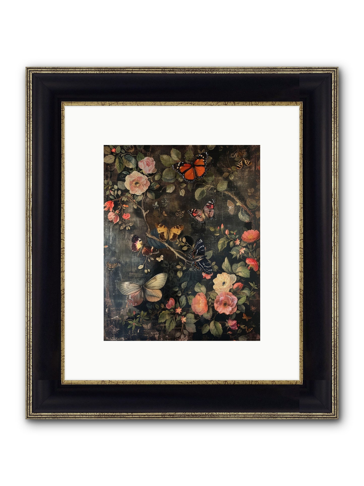 Jardin D'Automne Framed Print - Black & Gold 8x10