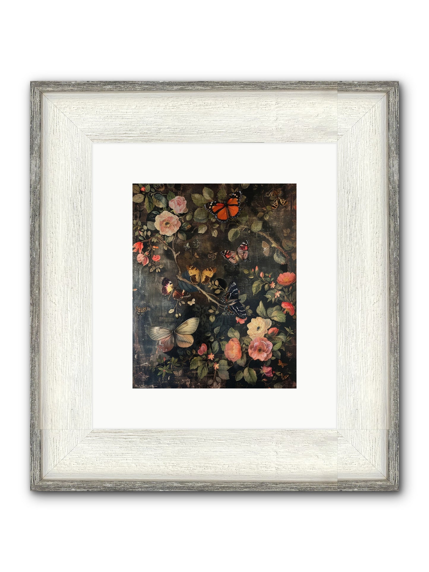 Jardin D'Automne Framed Print - Driftwood White 8x10