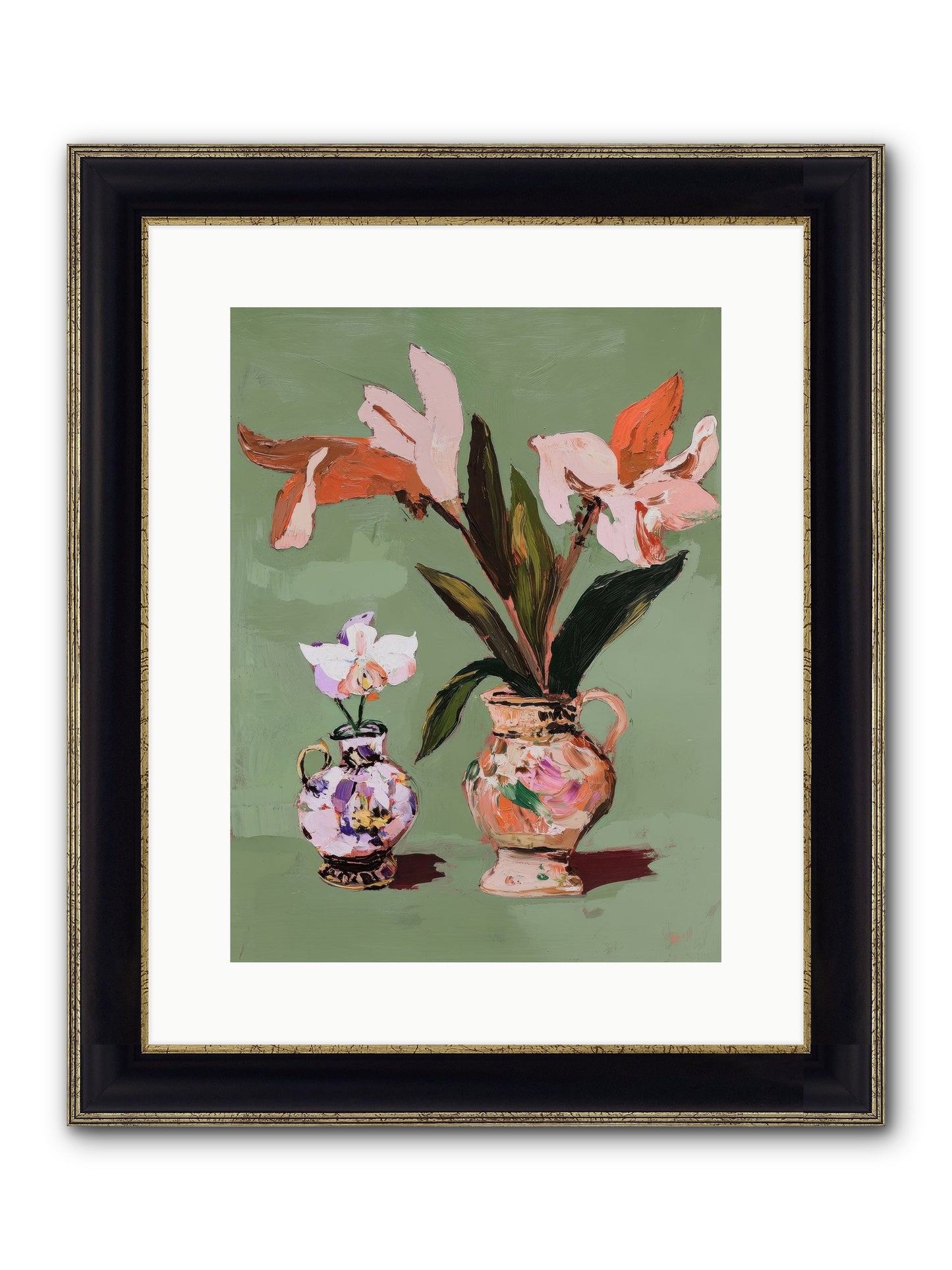 Jardin Des Plantes Postcard Framed Print - Black & Gold 12x16