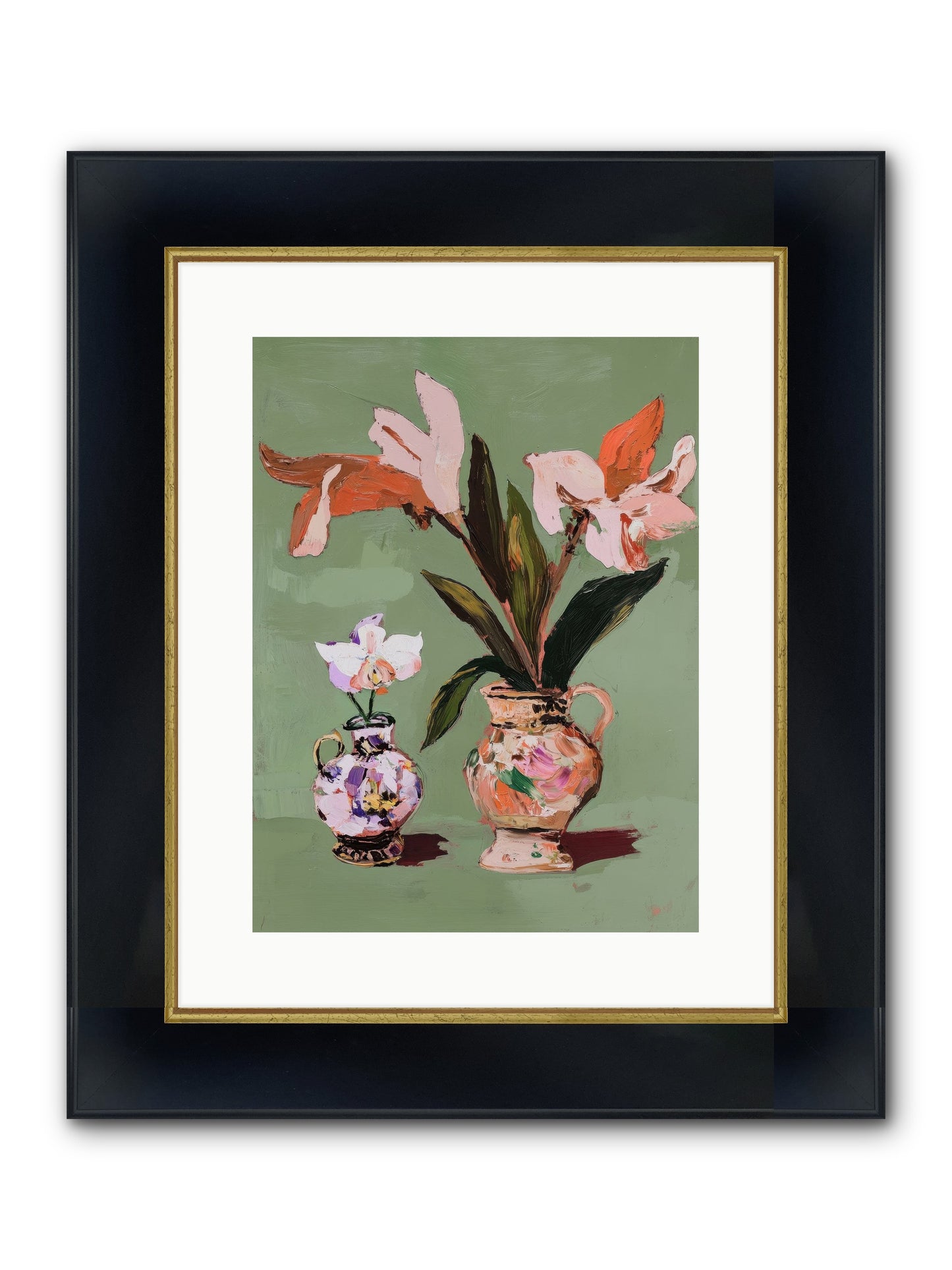 Jardin Des Plantes Postcard Framed Print - Wide Black w/Gold 12x16