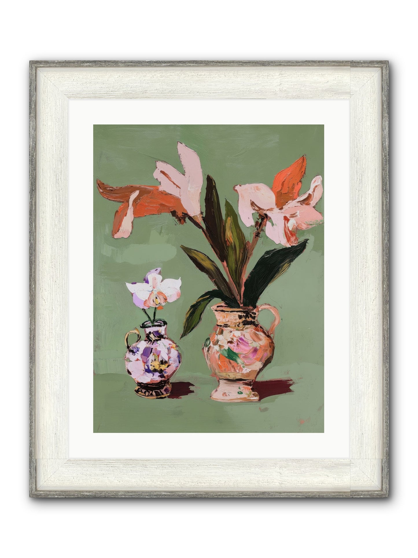 Jardin Des Plantes Postcard Framed Print - Driftwood White 18x24