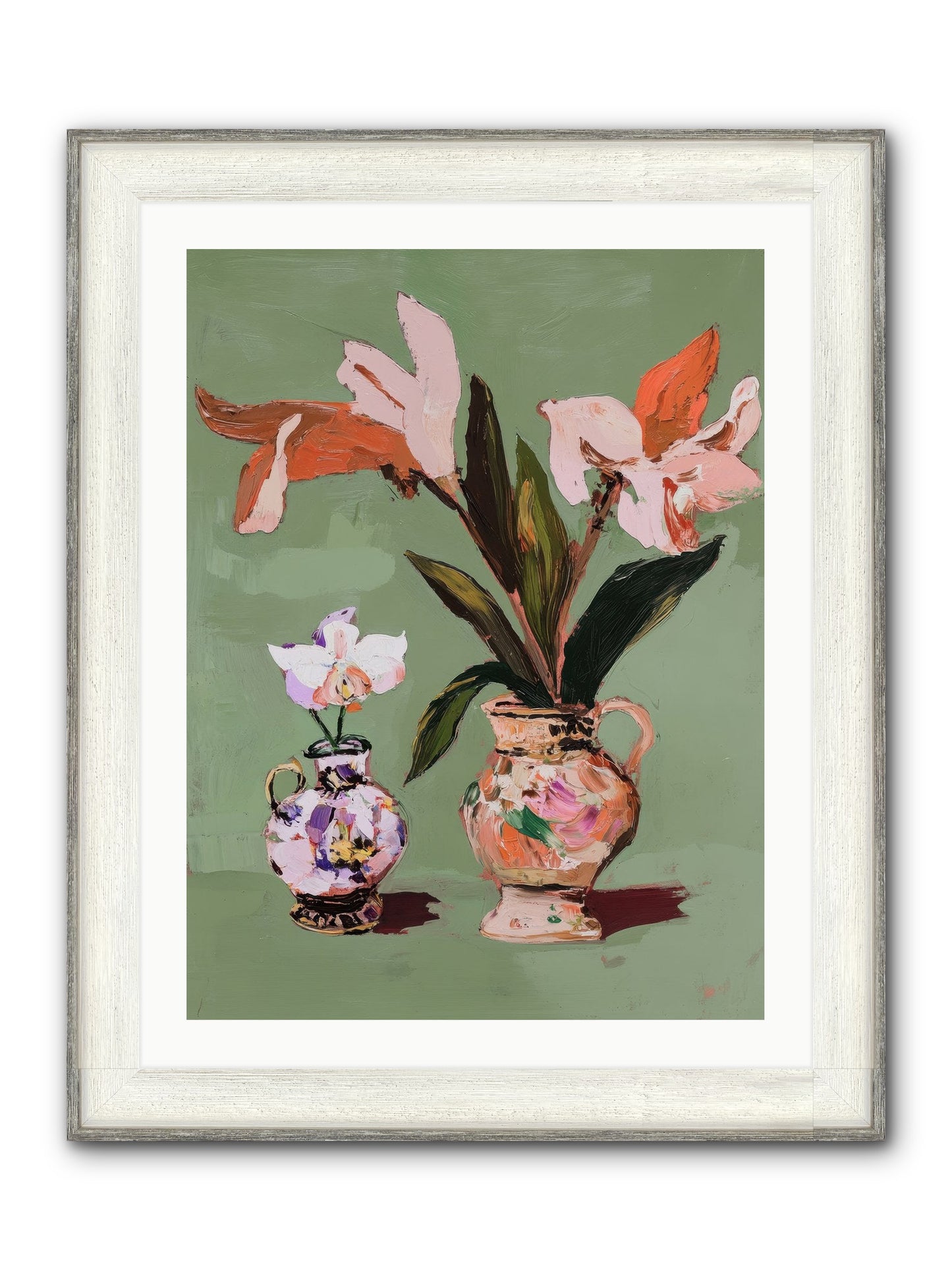 Jardin Des Plantes Postcard Framed Print - Driftwood White 24x32