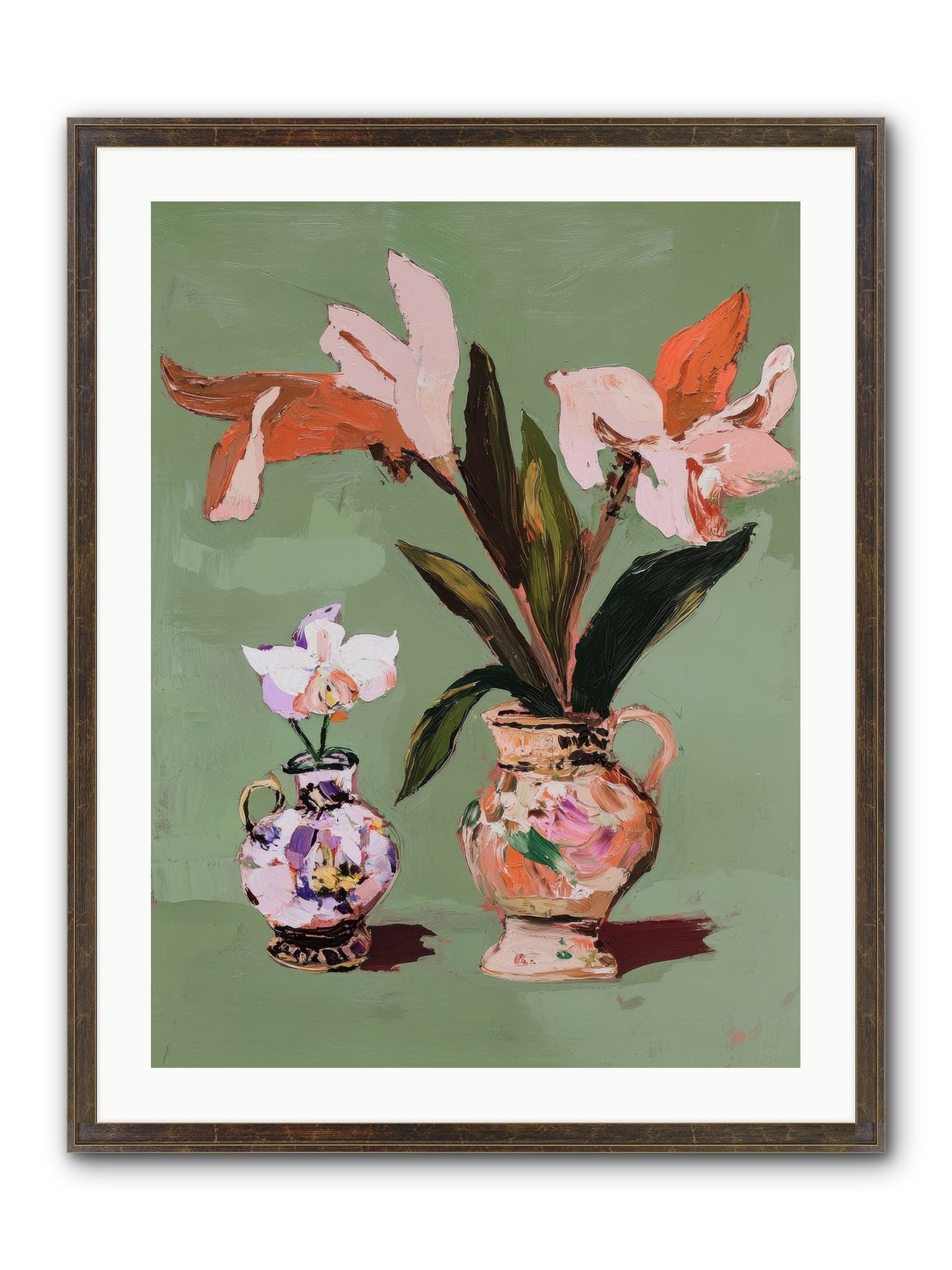 Jardin Des Plantes Postcard Framed Print - Slimwoods Black/Gold 24x32