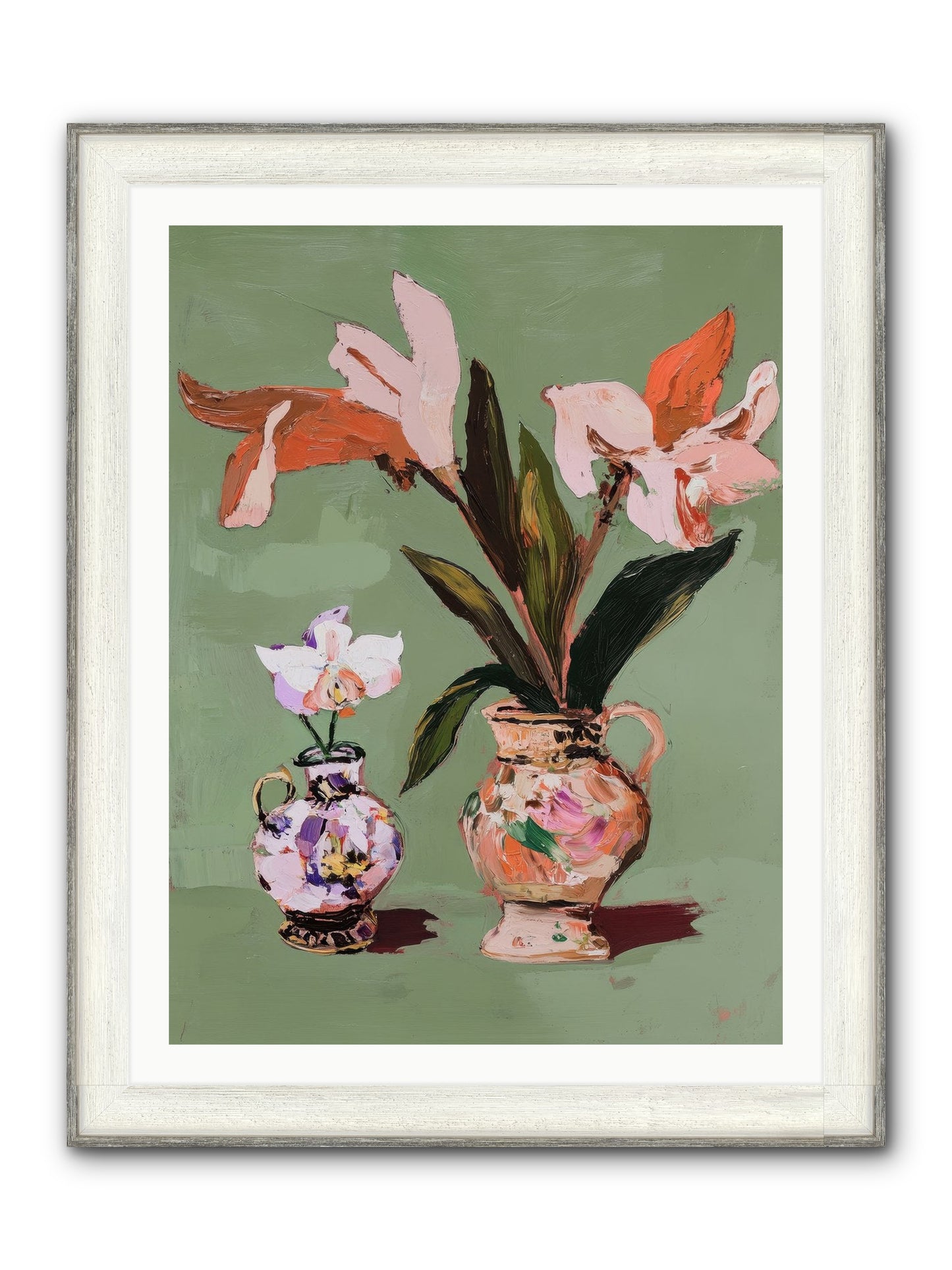 Jardin Des Plantes Postcard Framed Print - Driftwood White 30x40