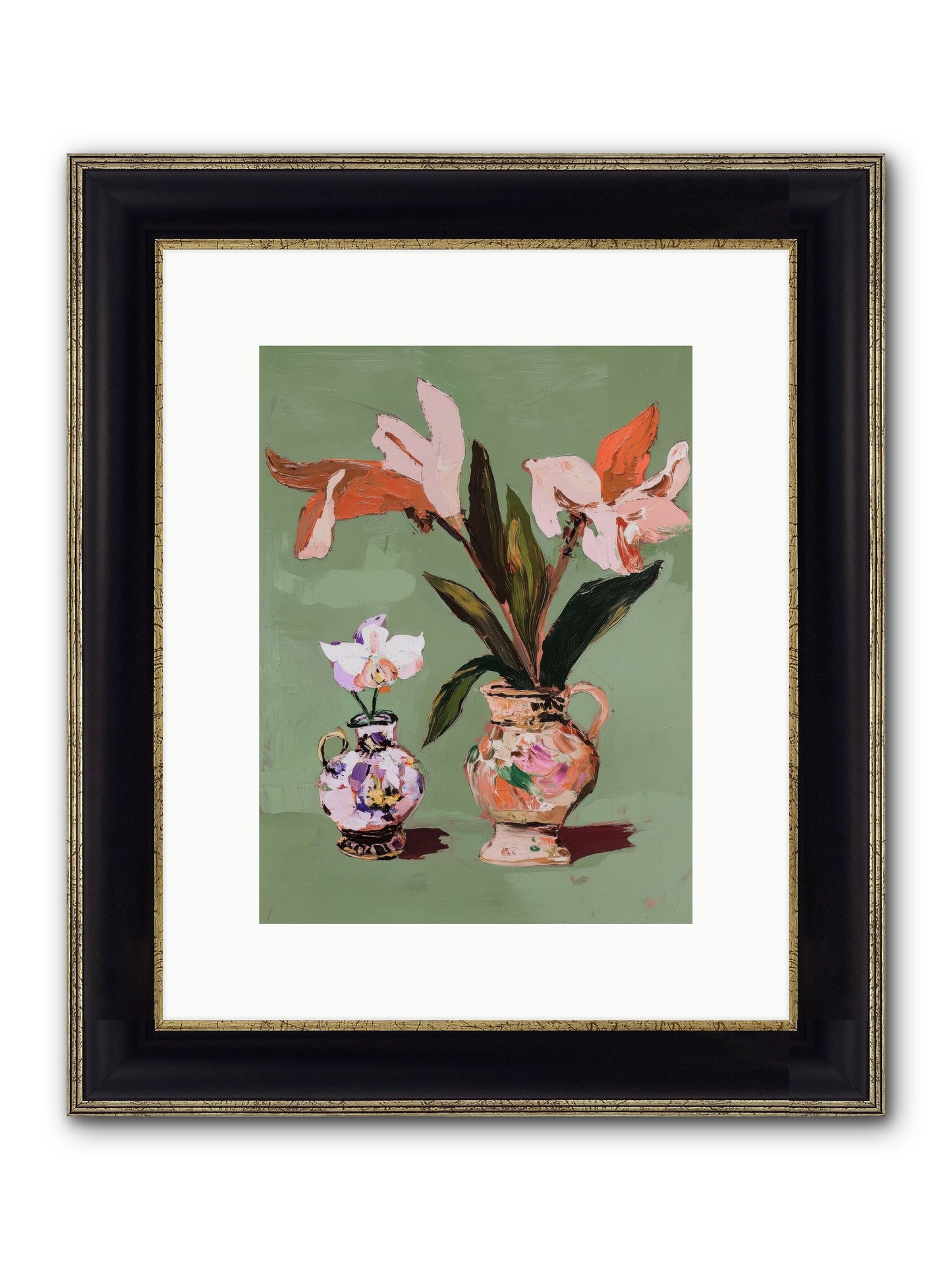 Jardin Des Plantes Postcard Framed Print - Black & Gold 9x12