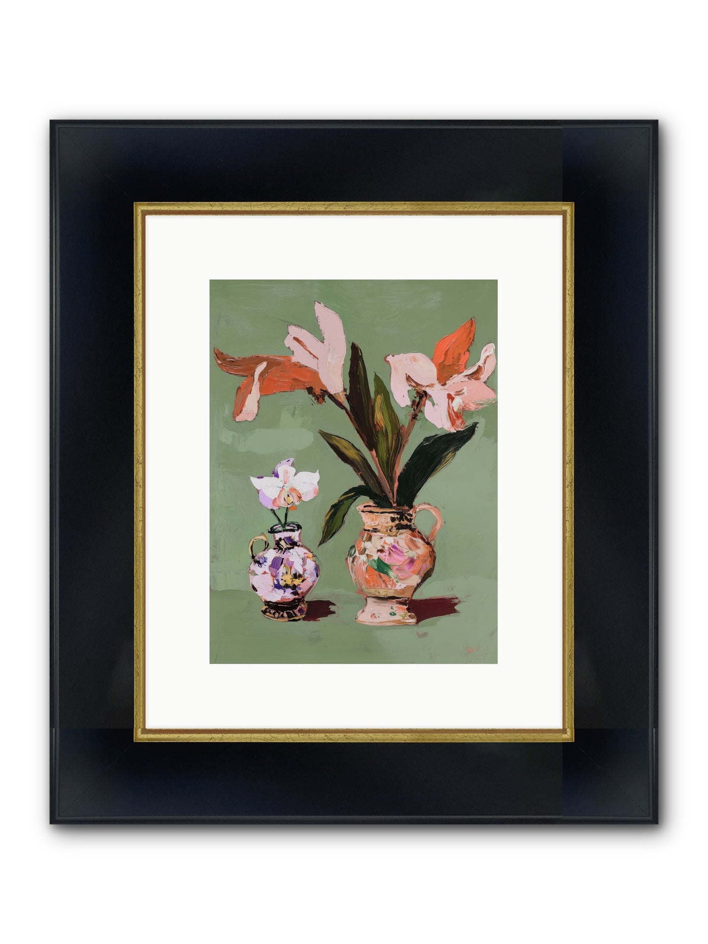 Jardin Des Plantes Postcard Framed Print - Wide Black w/Gold 9x12