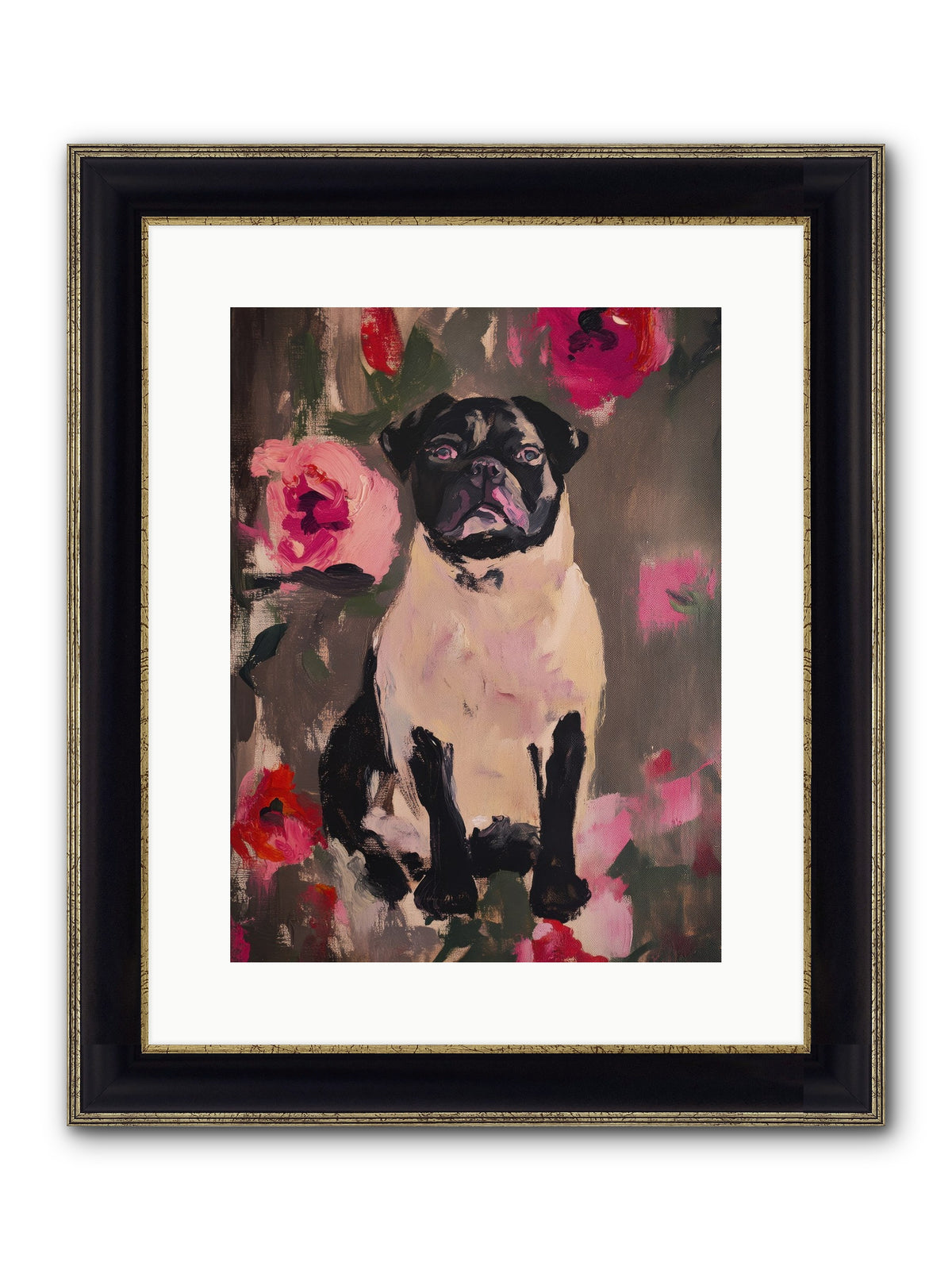 Jardin's Jewel Framed Print - Black & Gold 12x16