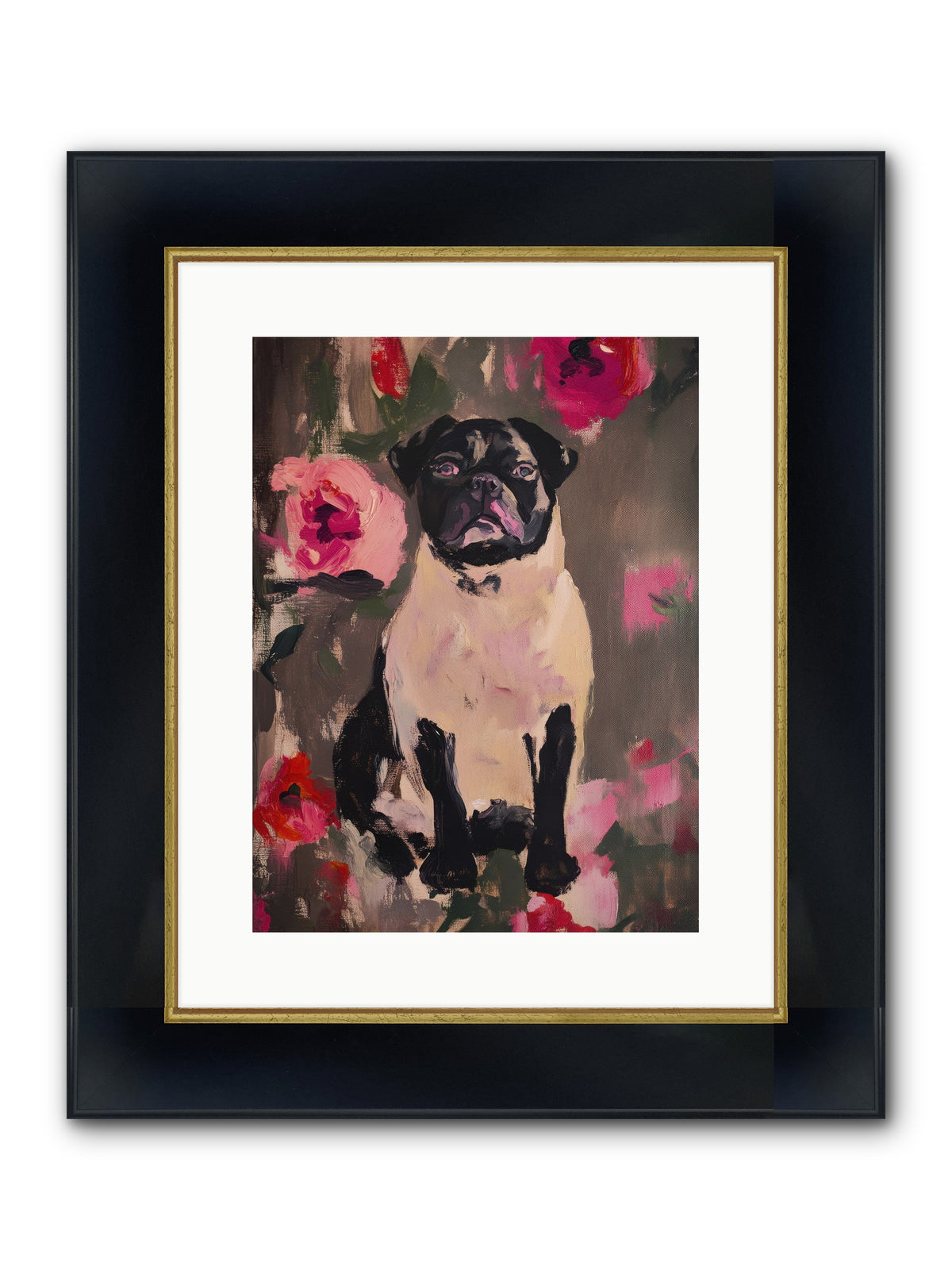 Jardin's Jewel Framed Print - Wide Black w/Gold 12x16
