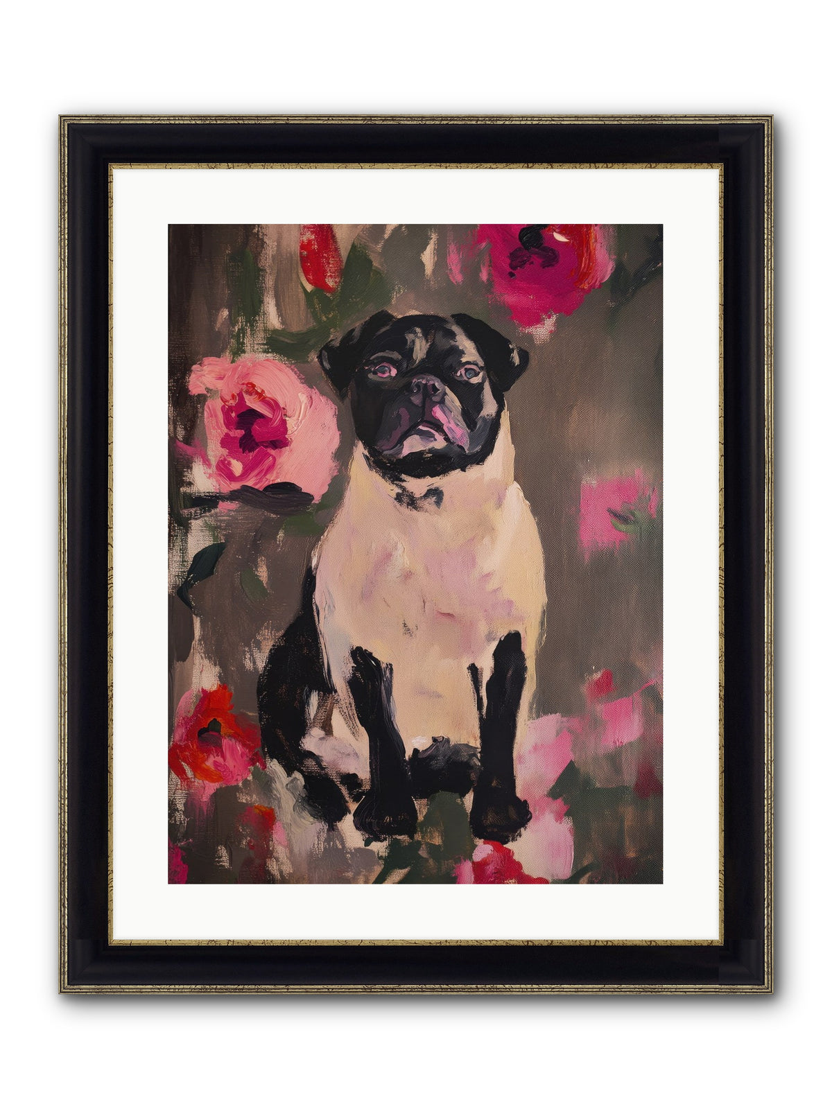 Jardin's Jewel Framed Print - Black & Gold 18x24
