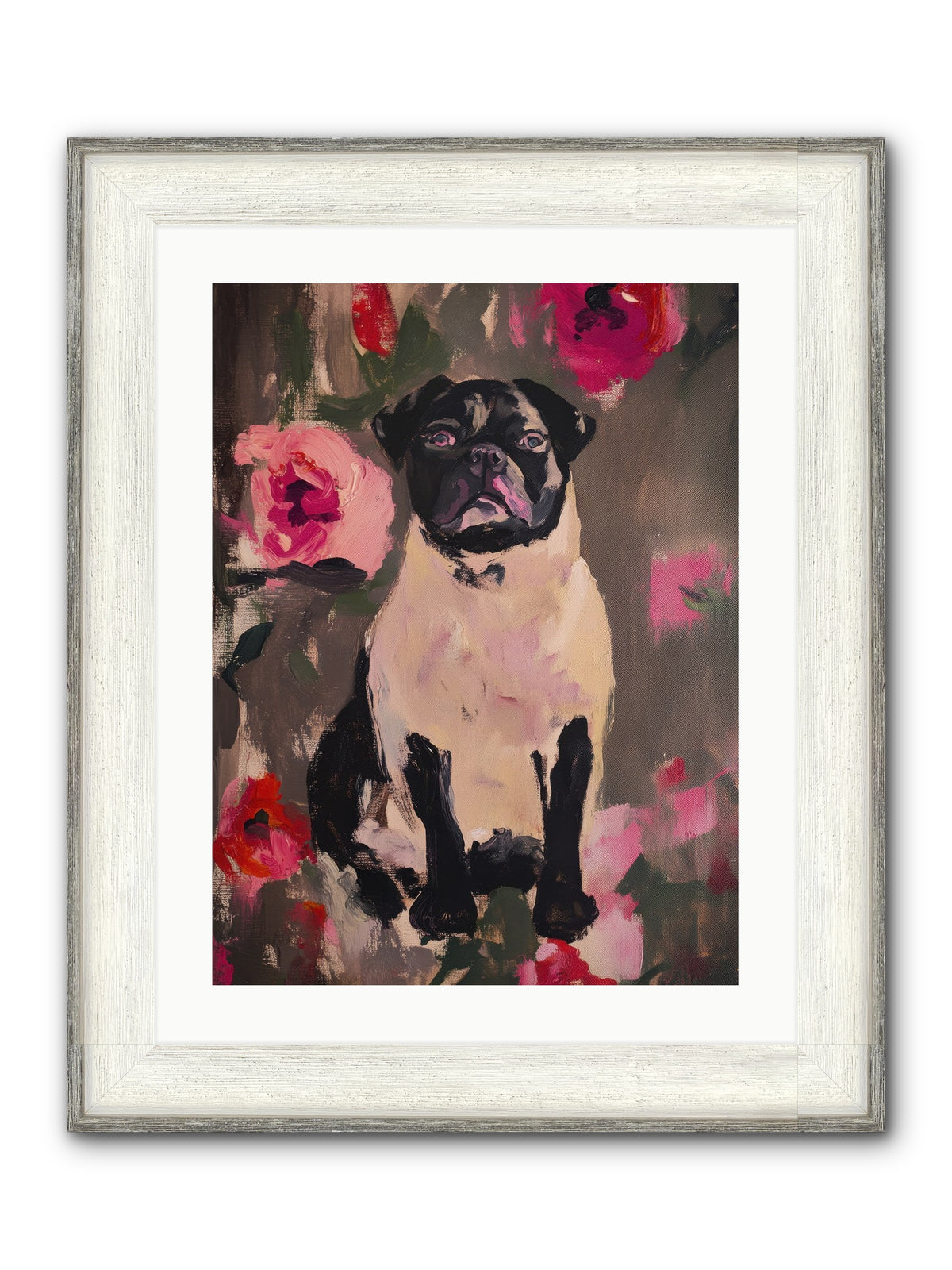 Jardin's Jewel Framed Print - Driftwood White 18x24