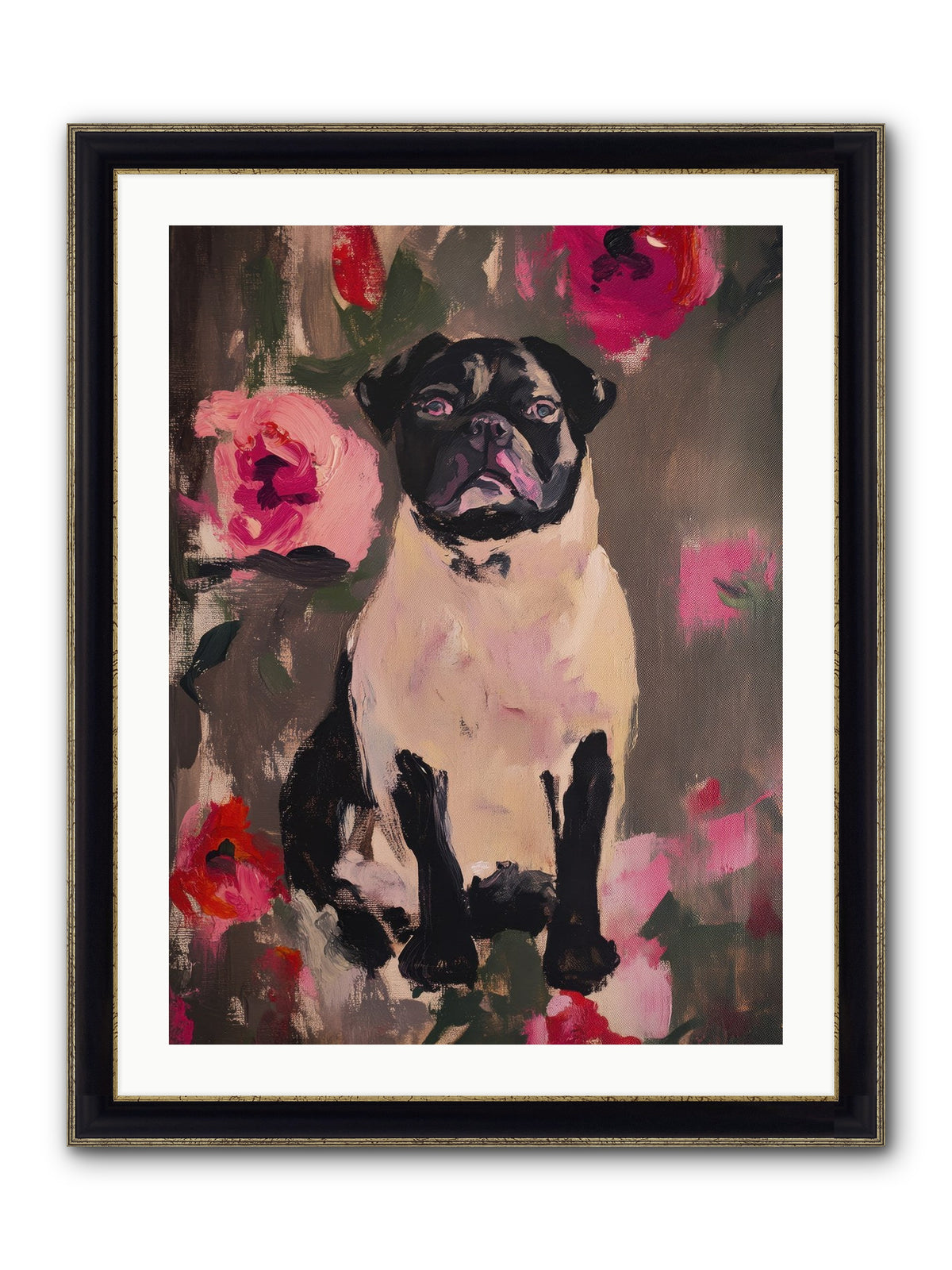 Jardin's Jewel Framed Print - Black & Gold 24x32