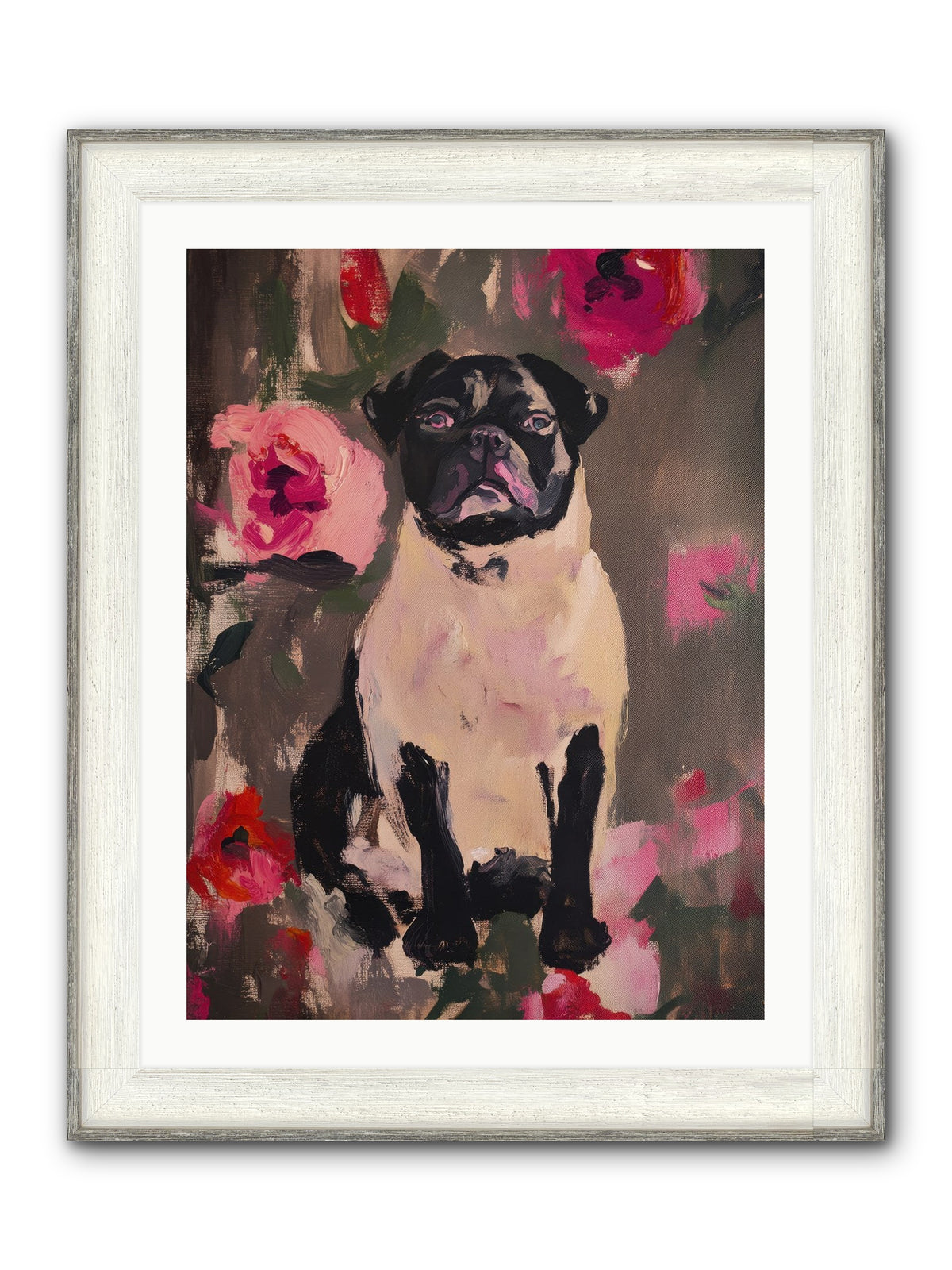 Jardin's Jewel Framed Print - Driftwood White 24x32
